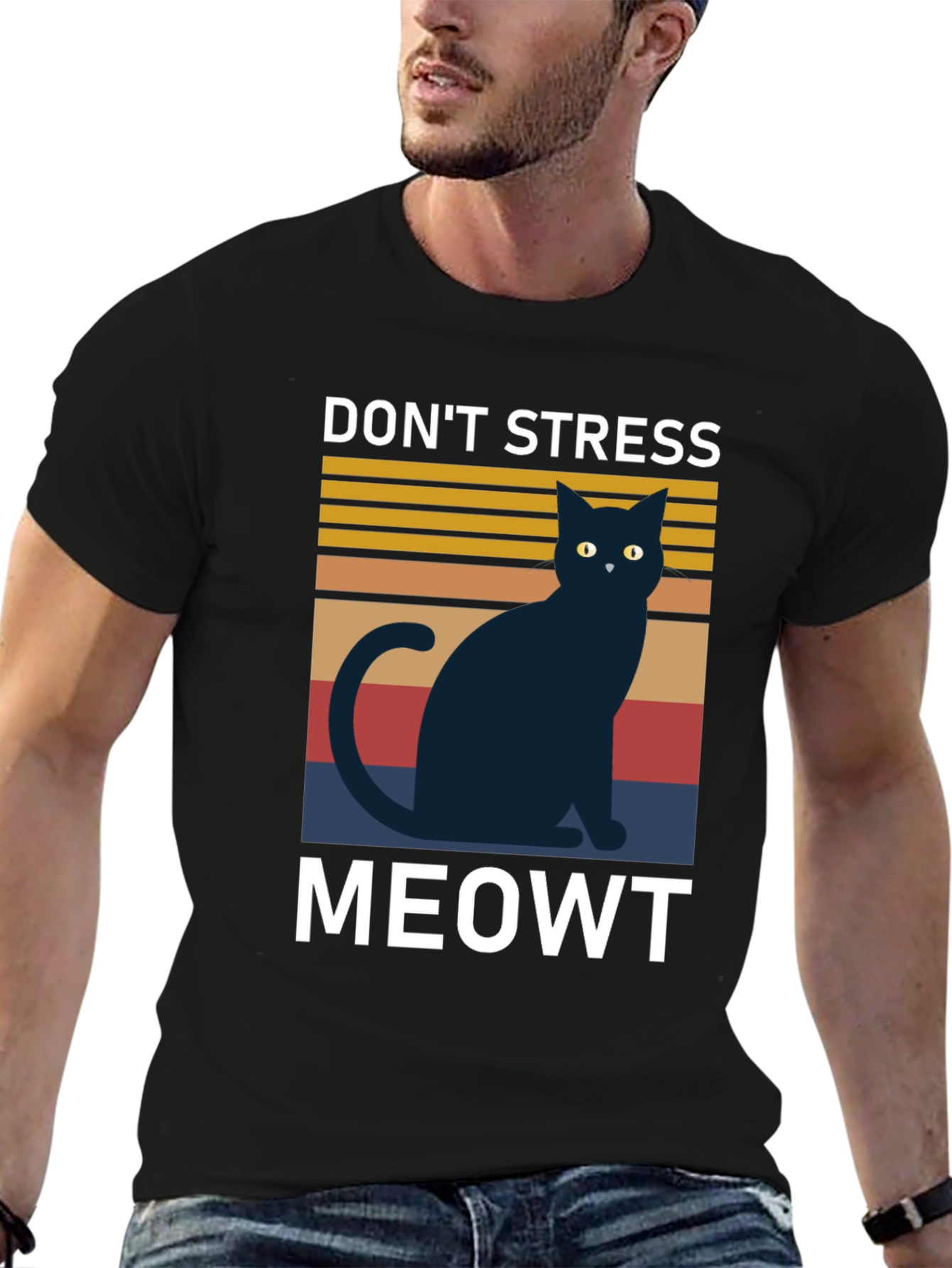 Dont Stress Meowt T-Shirt Cat Lover Tee