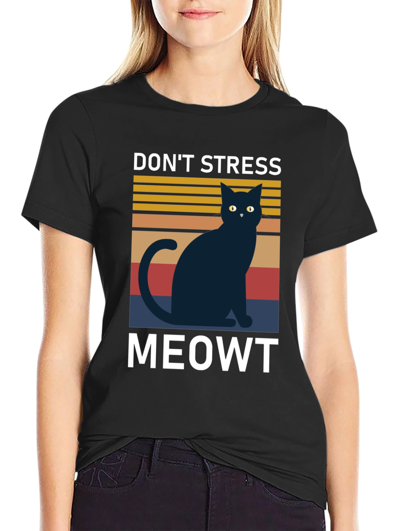 Dont Stress Meowt T-Shirt Cat Lover Tee