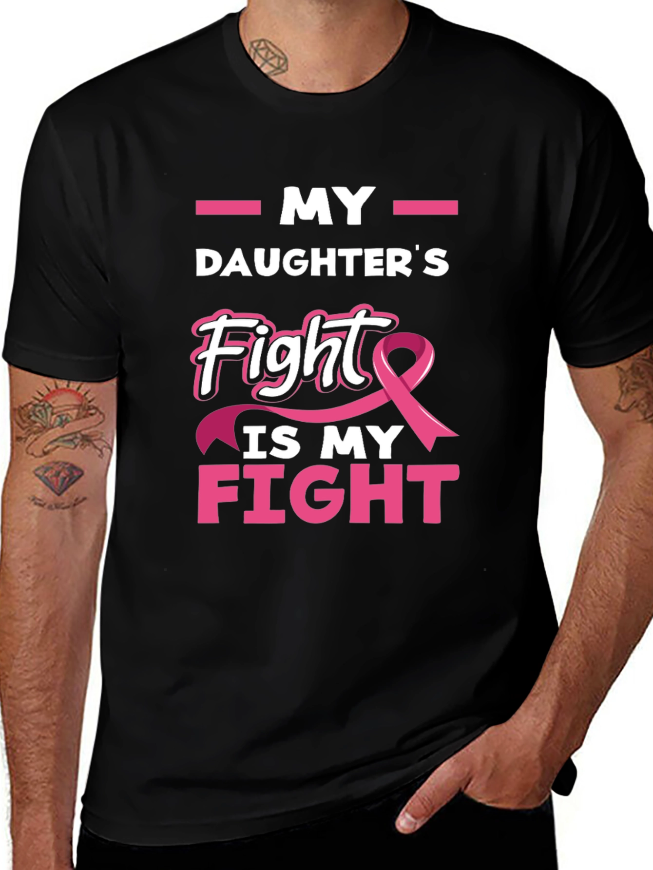 My Daughters Fight Breast Cancer Awareness T-Shirt