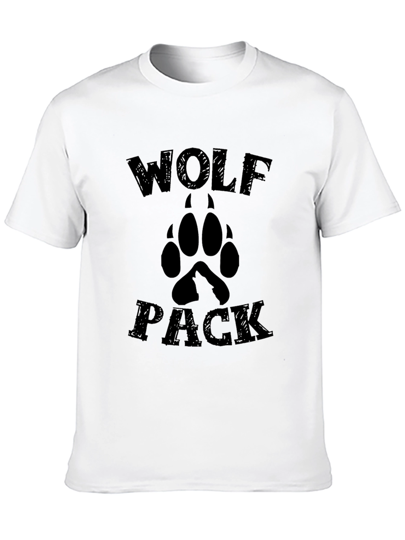 Wolf Pack Graphic Tee - Mens Black T-Shirt