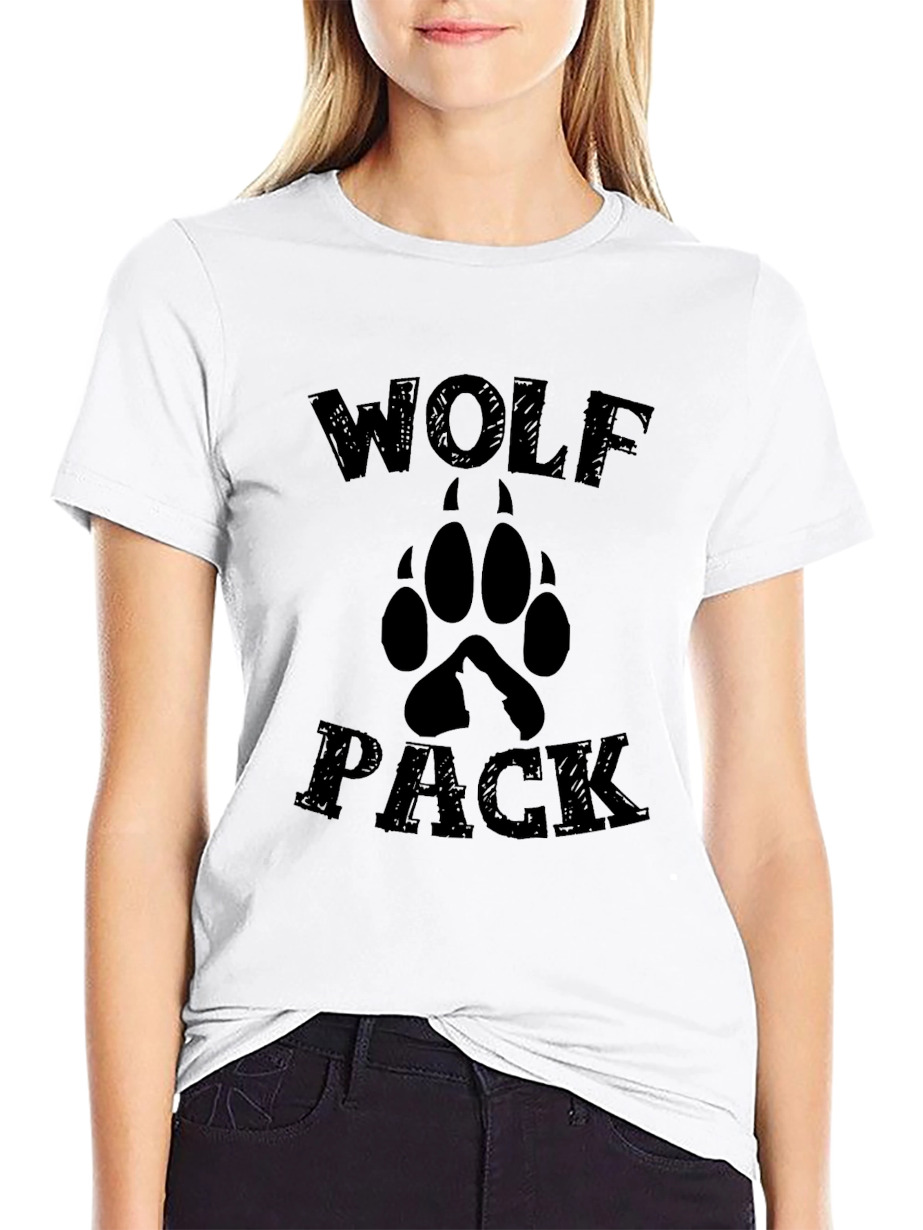 Wolf Pack Graphic Tee - Mens Black T-Shirt