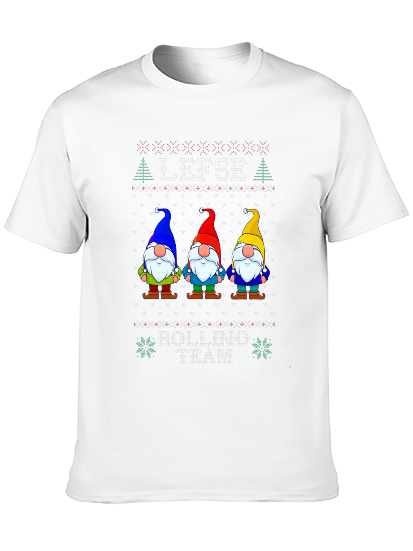 Lefse Rolling Team Gnome Christmas T-Shirt