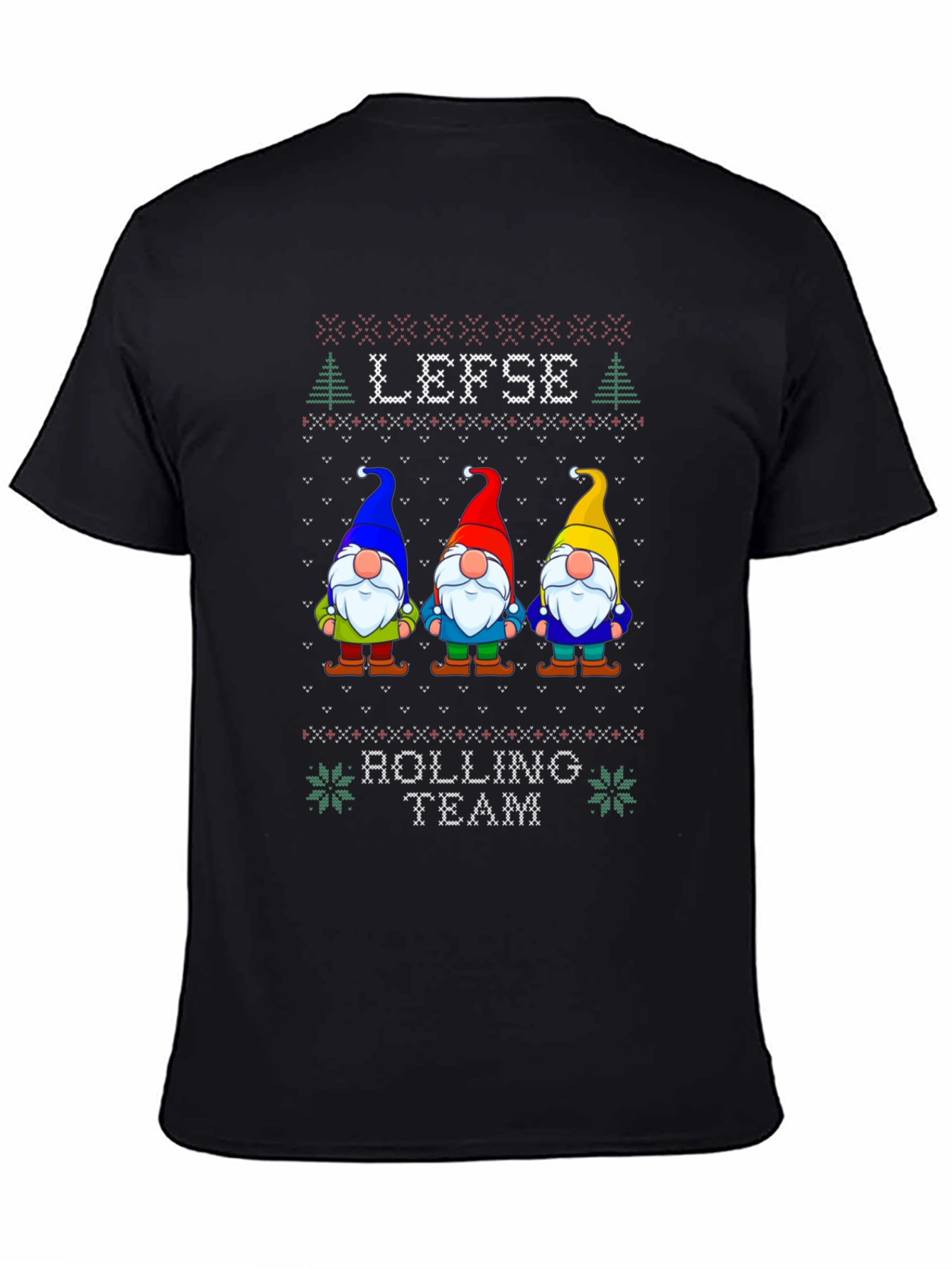 Lefse Rolling Team Gnome Christmas T-Shirt