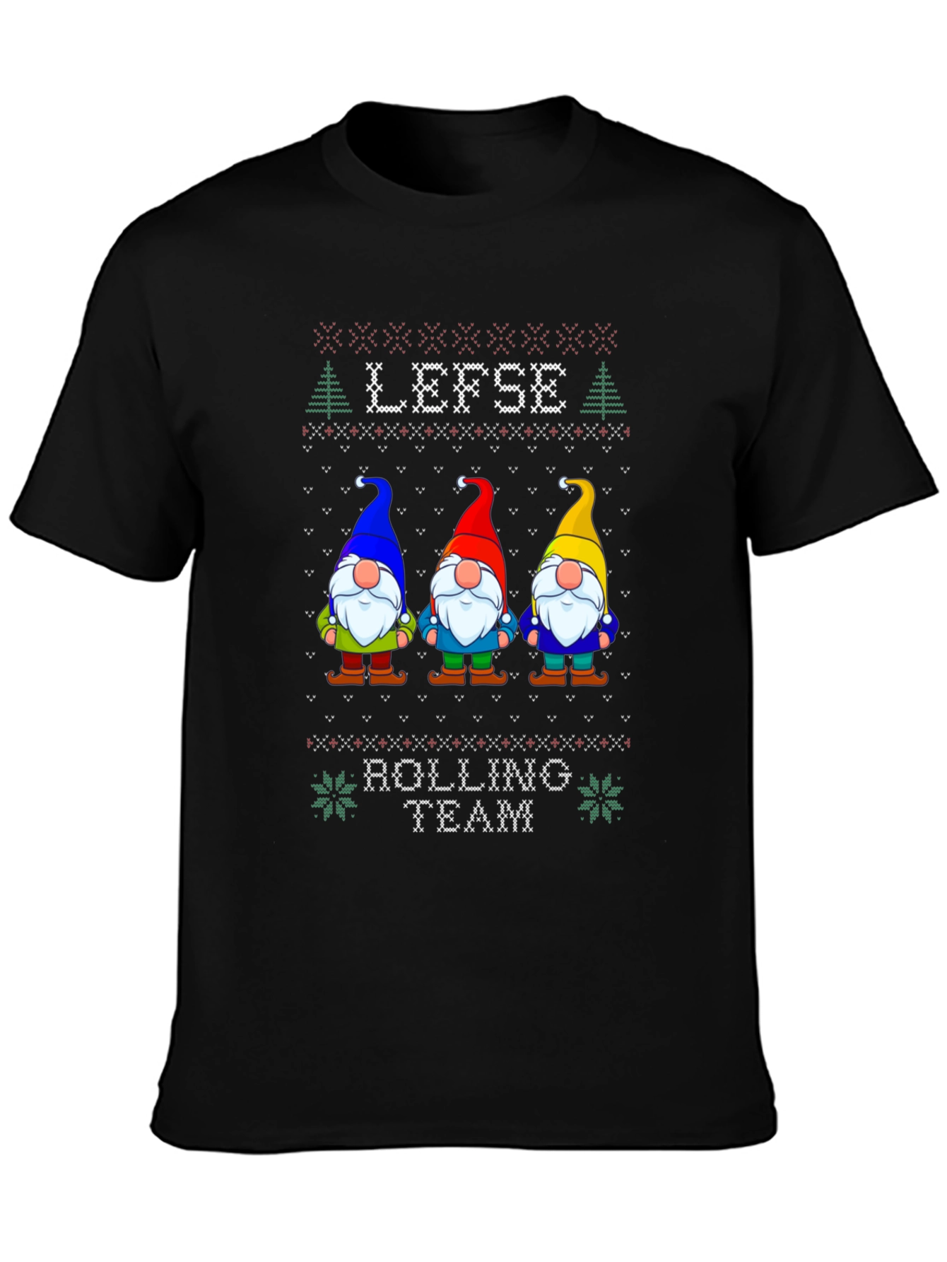 Lefse Rolling Team Gnome Christmas T-Shirt