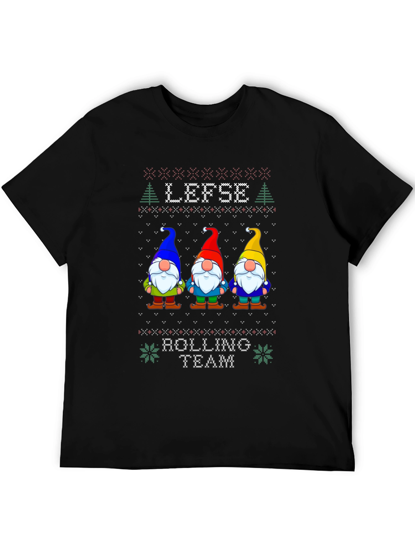 Lefse Rolling Team Gnome Christmas T-Shirt