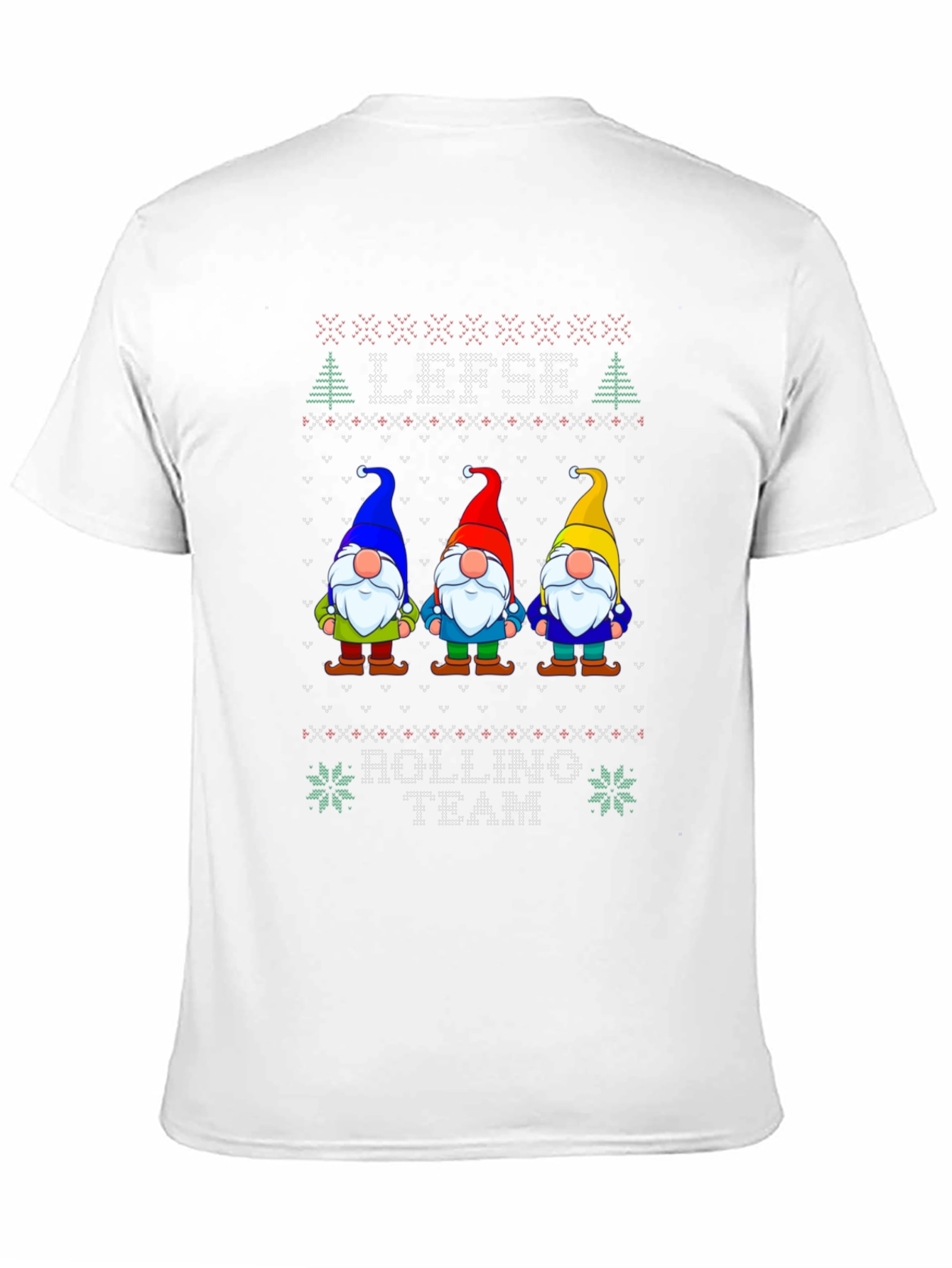 Lefse Rolling Team Gnome Christmas T-Shirt