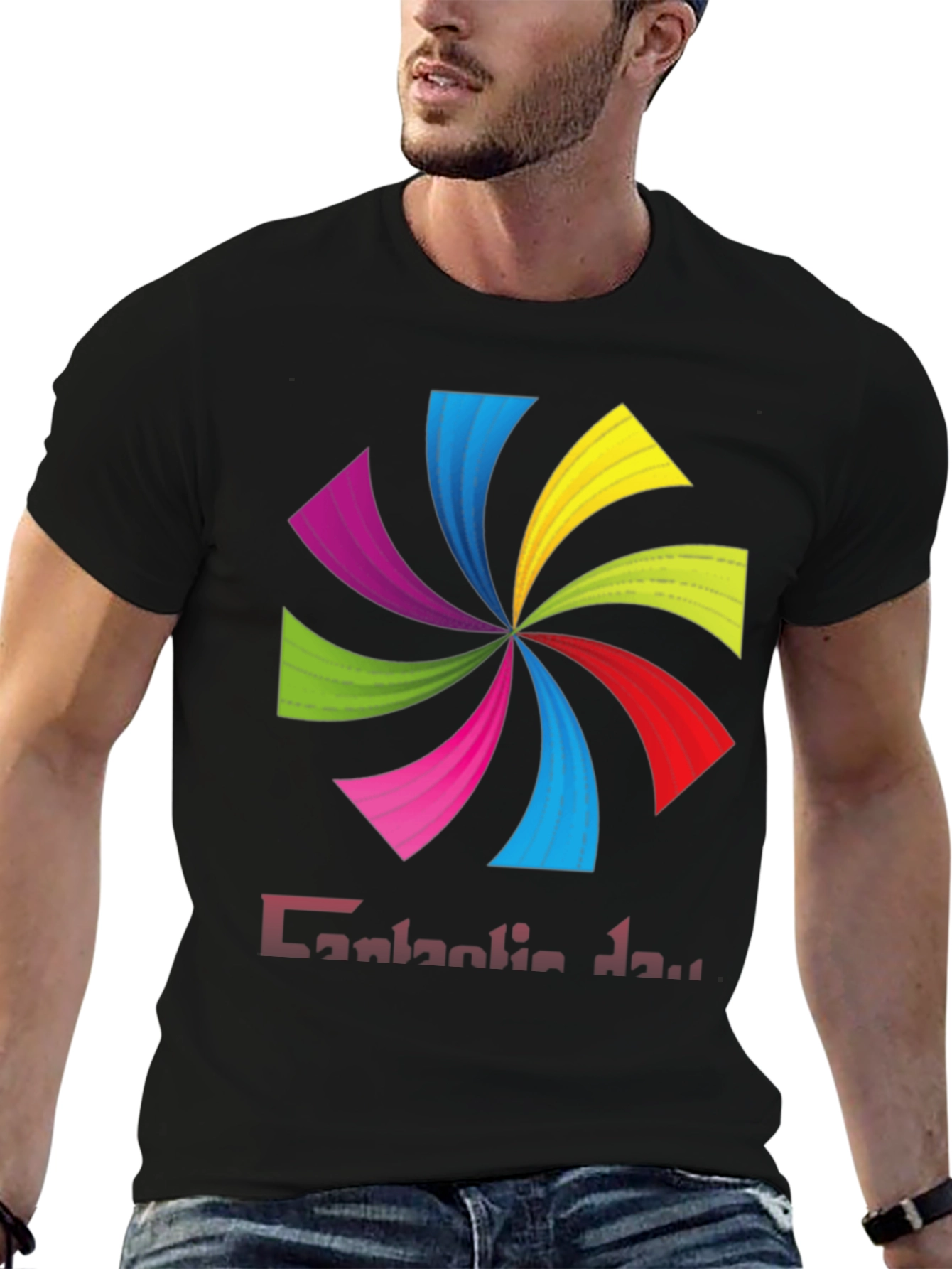 Colorful Swirl Graphic T-Shirt