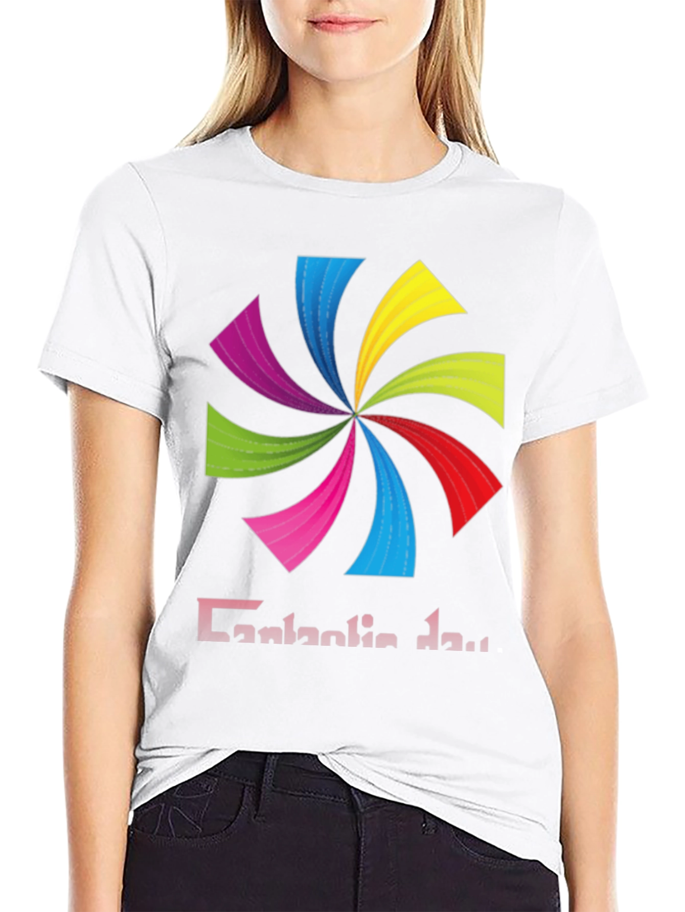 Colorful Swirl Graphic T-Shirt