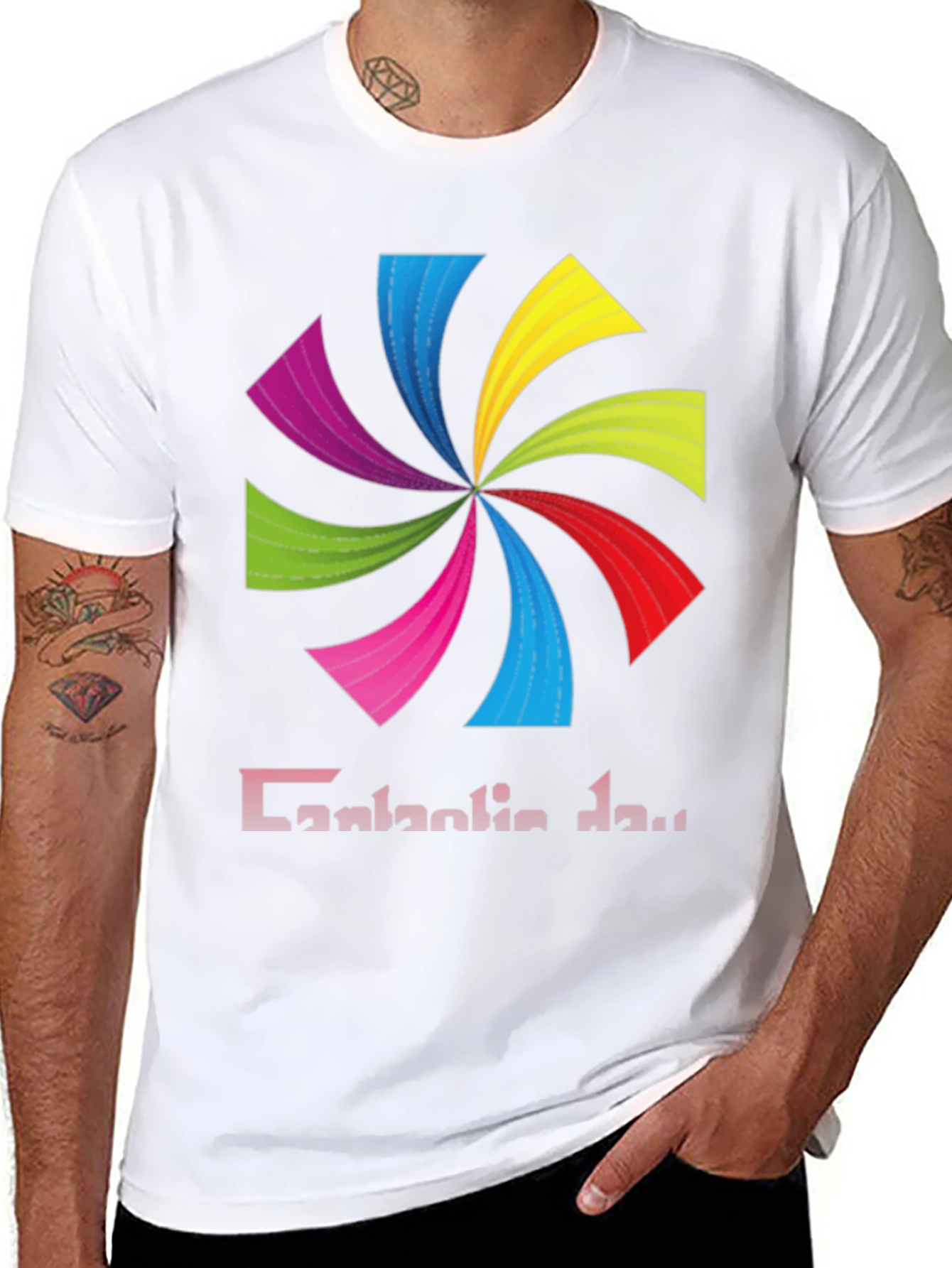 Colorful Swirl Graphic T-Shirt