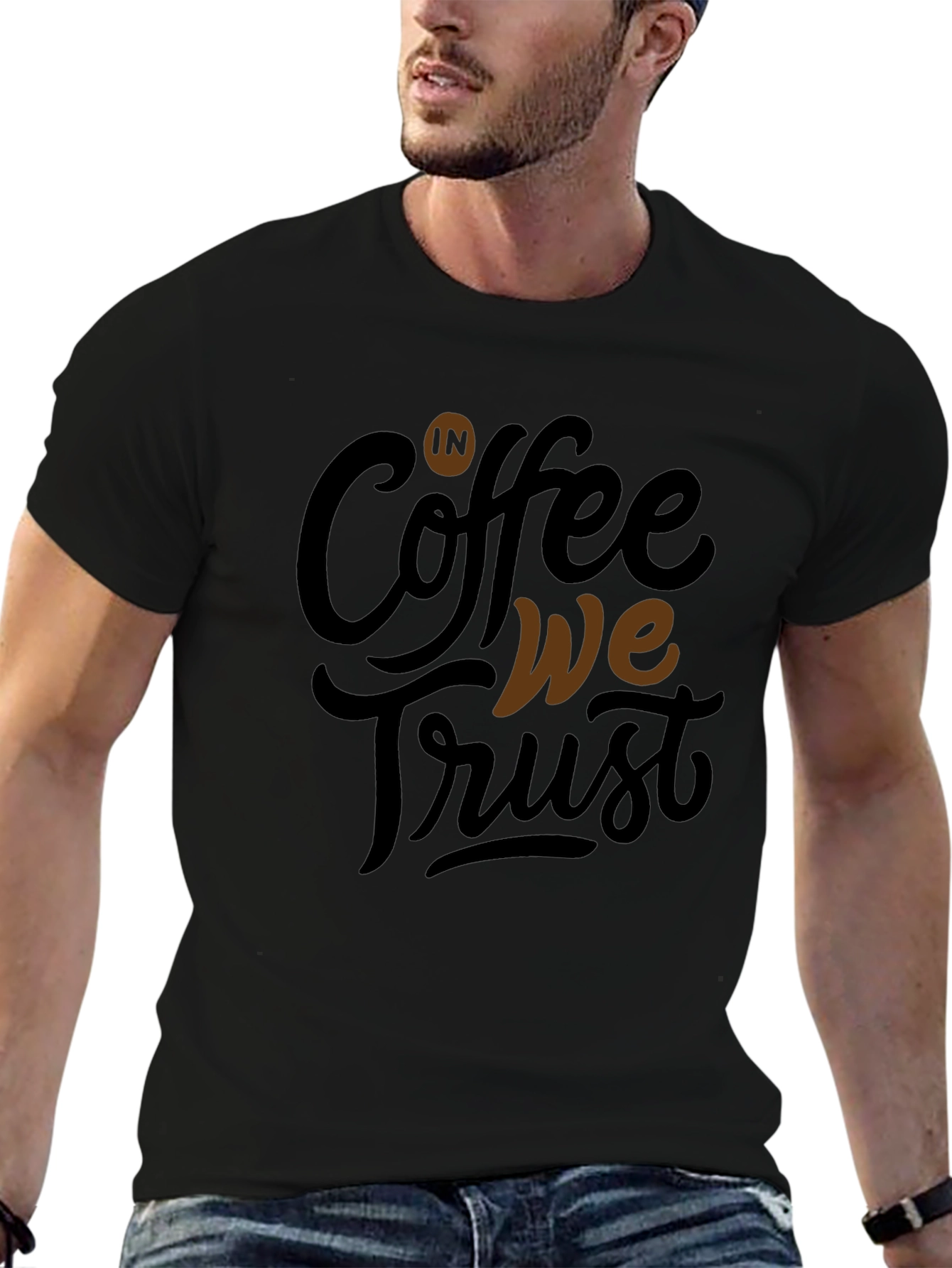Coffee We Trust Graphic Tee - Mens Black T-Shirt
