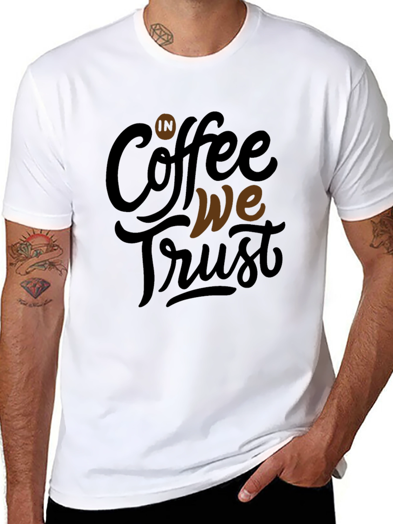 Coffee We Trust Graphic Tee - Mens Black T-Shirt