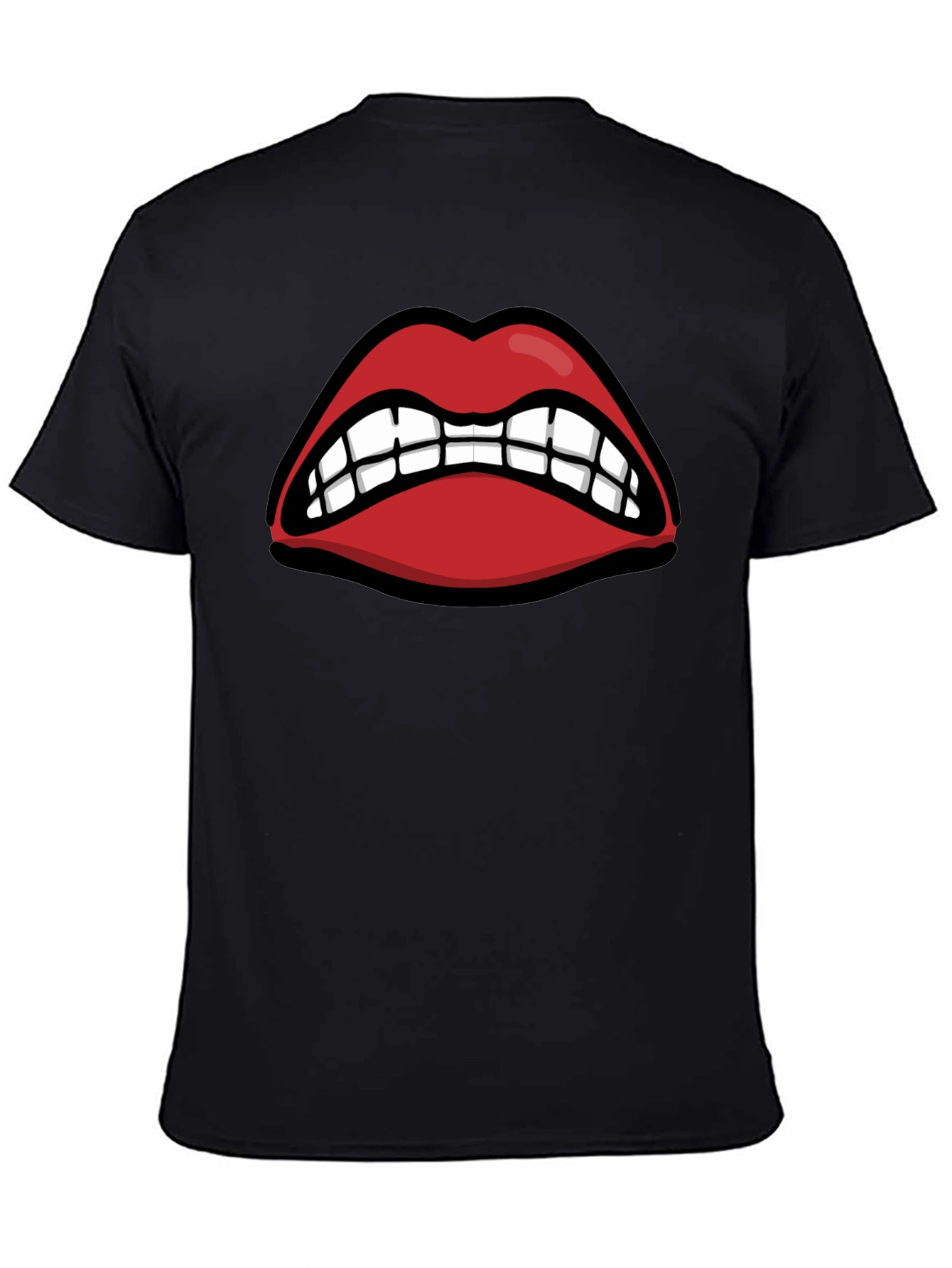 Snarling Lips Graphic Tee - Bold Statement T-Shirt