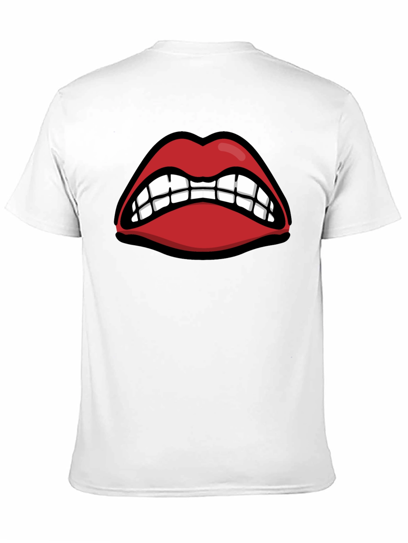 Snarling Lips Graphic Tee - Bold Statement T-Shirt