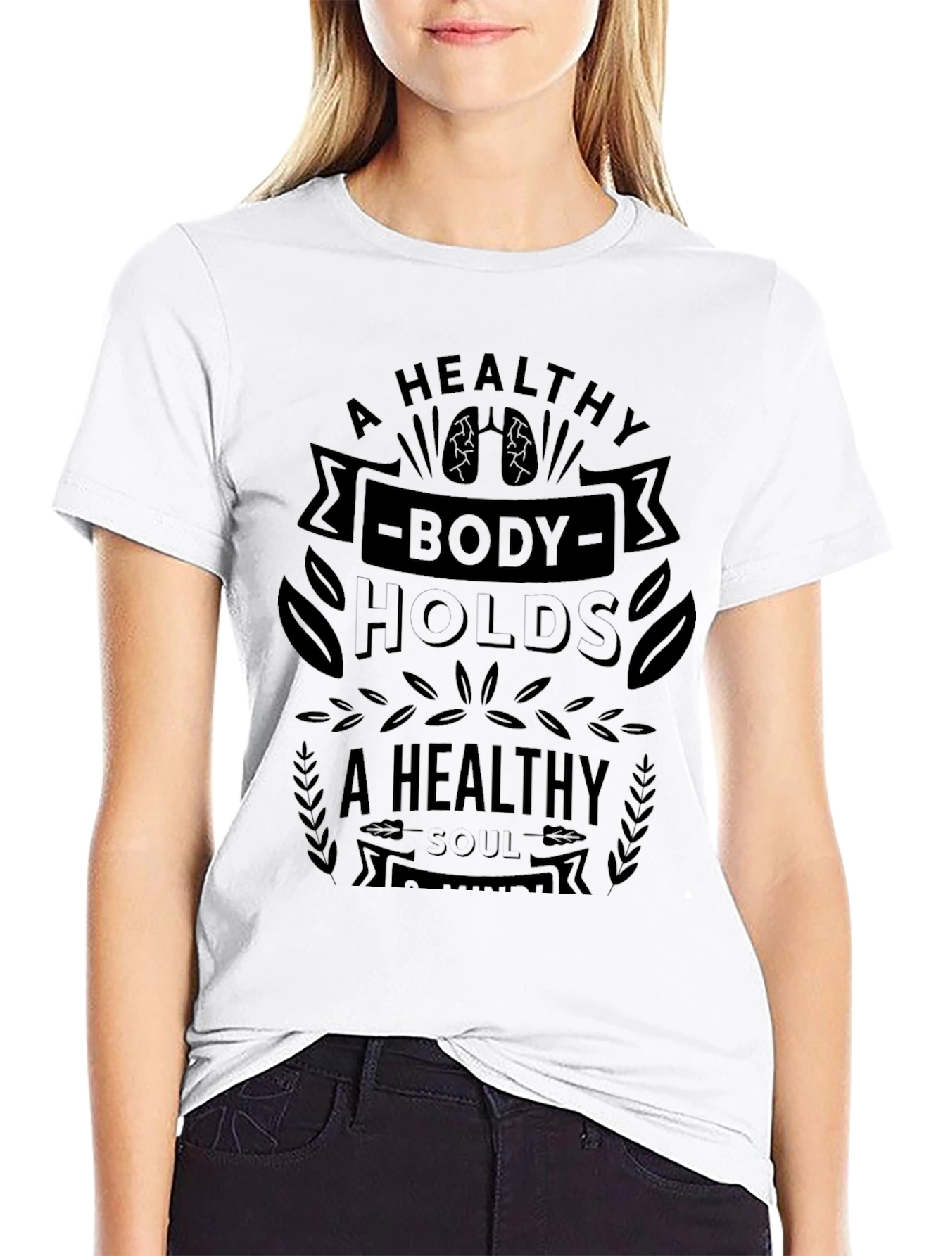 Healthy Body Healthy Soul Graphic T-Shirt