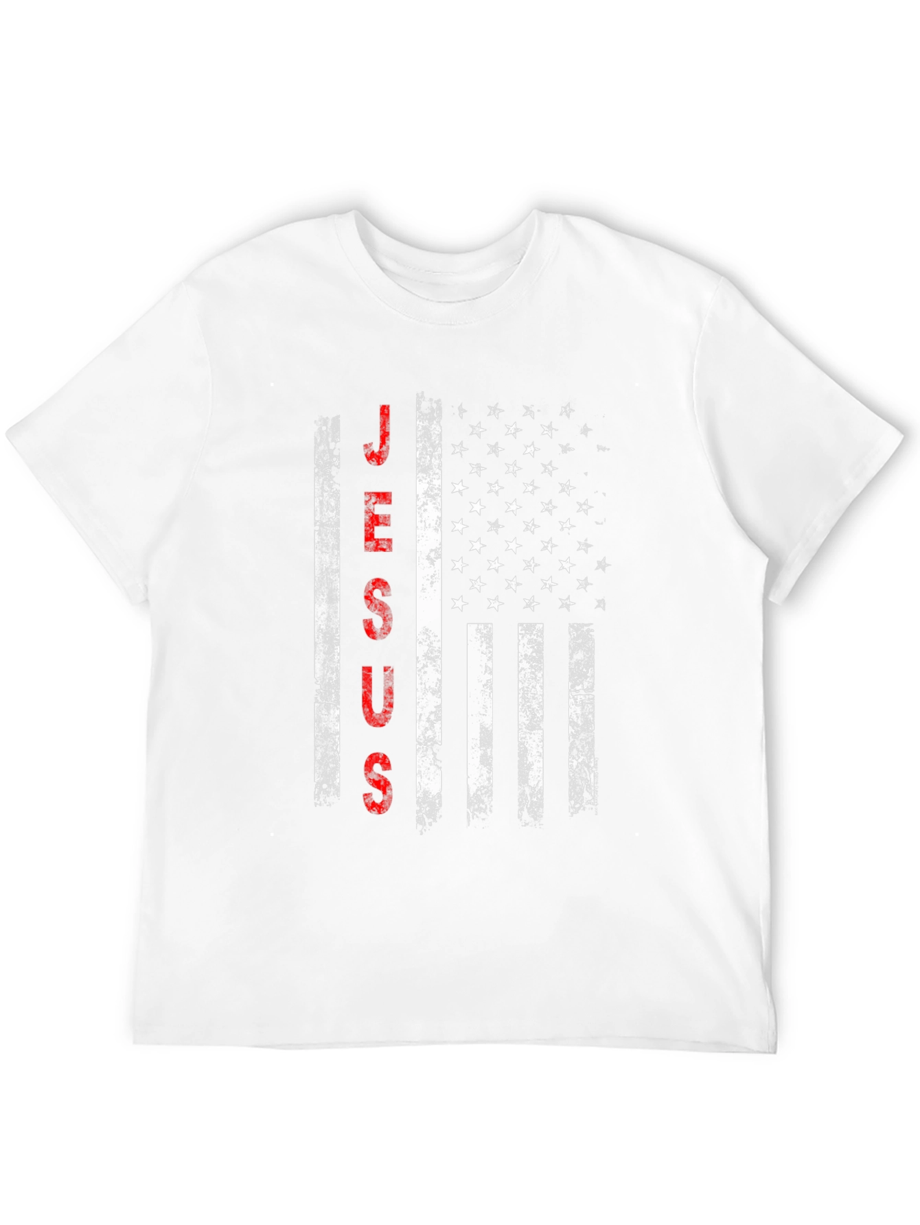 Jesus American Flag Distressed T-Shirt
