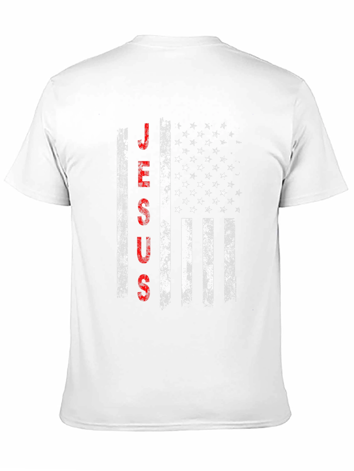 Jesus American Flag Distressed T-Shirt