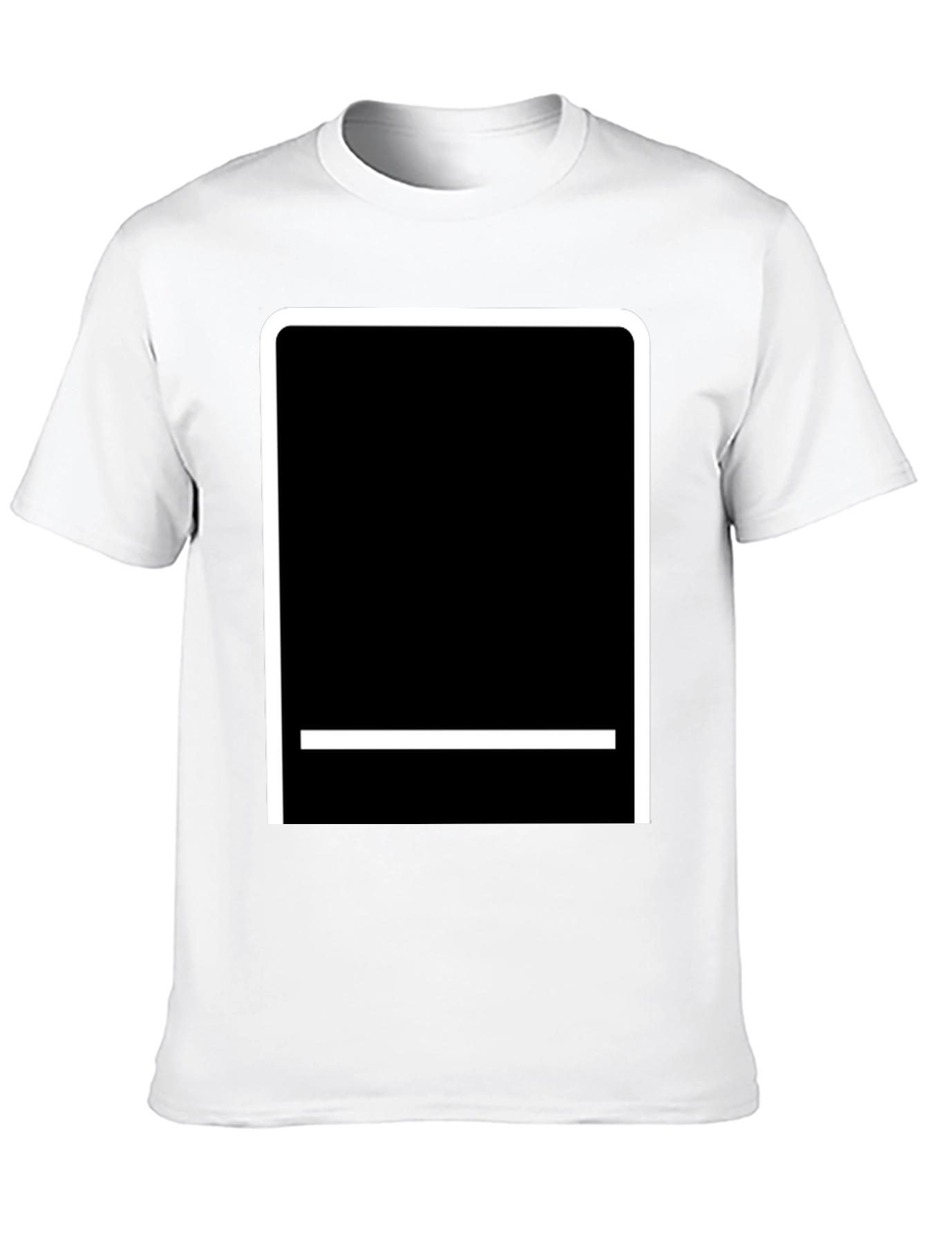 Minimalist Black Tee with Geometric Graphic