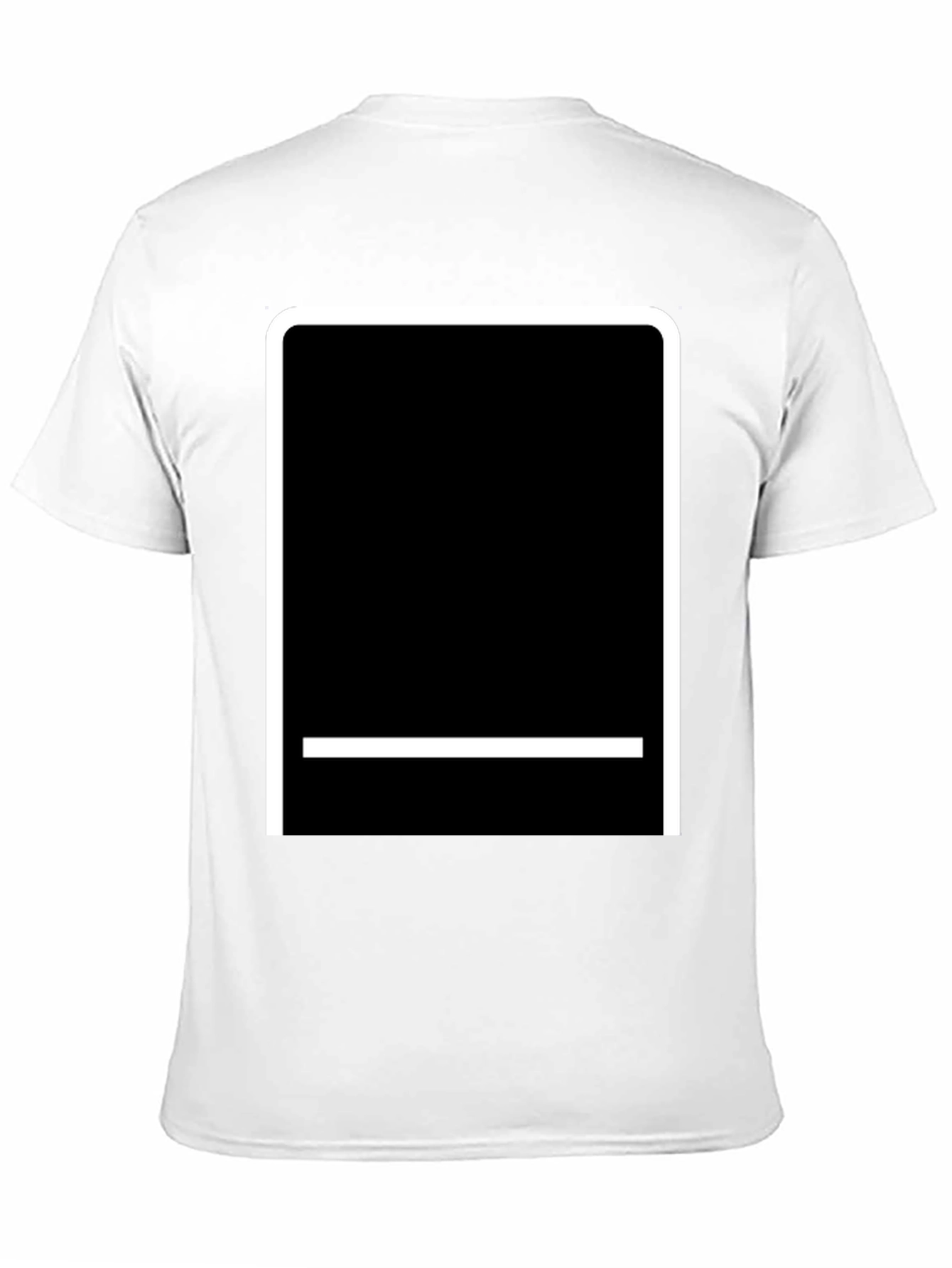 Minimalist Black Tee with Geometric Graphic