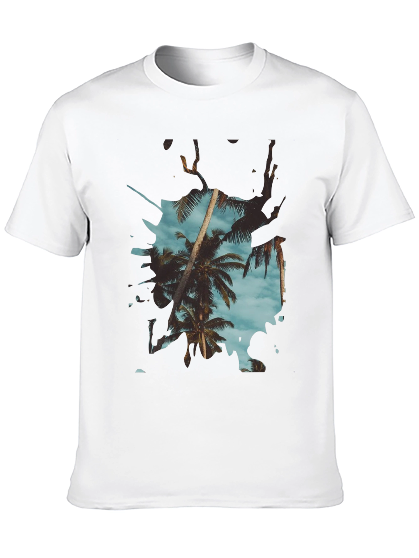 Tropical Palm Tree Graphic Tee - Summer Vibes