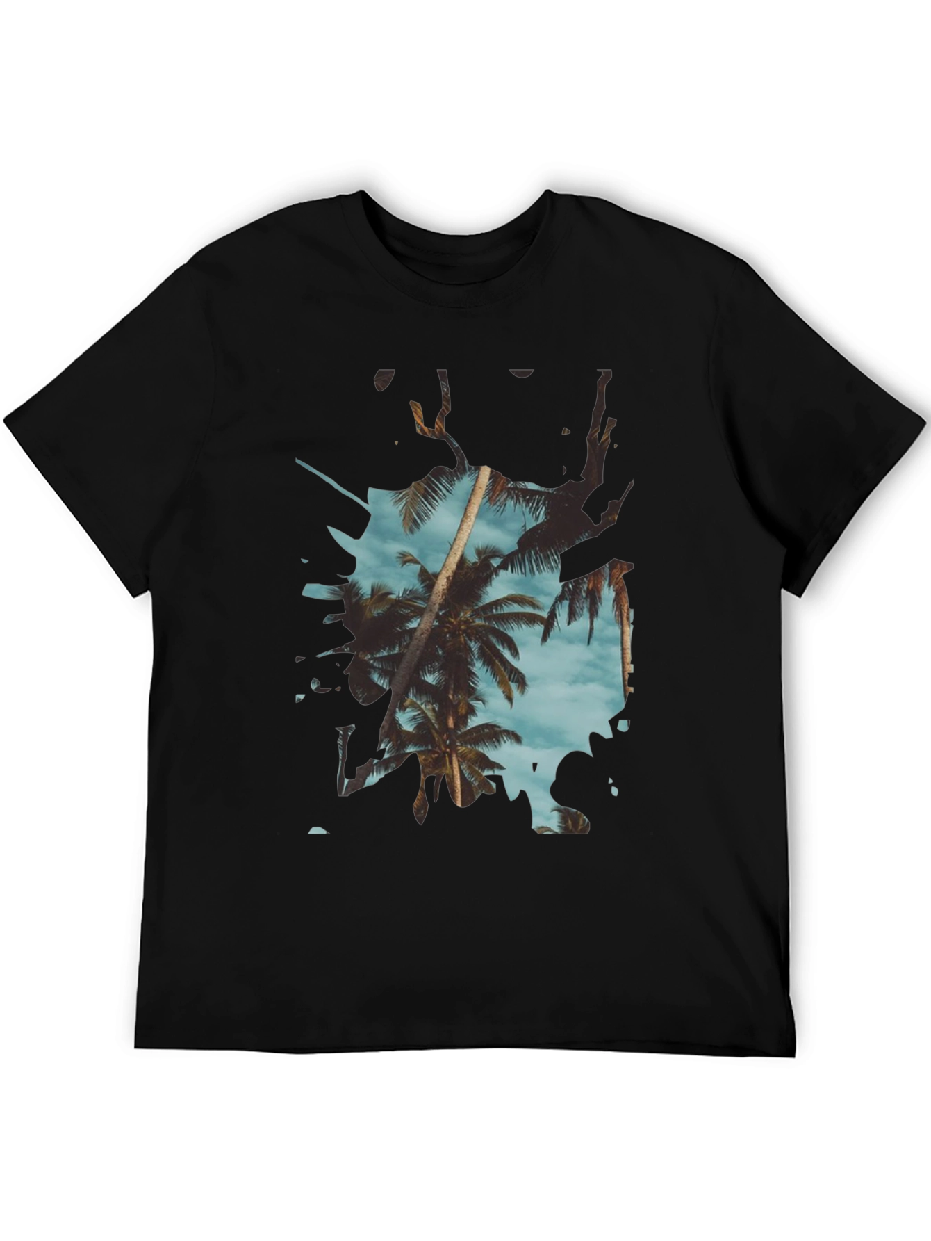 Tropical Palm Tree Graphic Tee - Summer Vibes