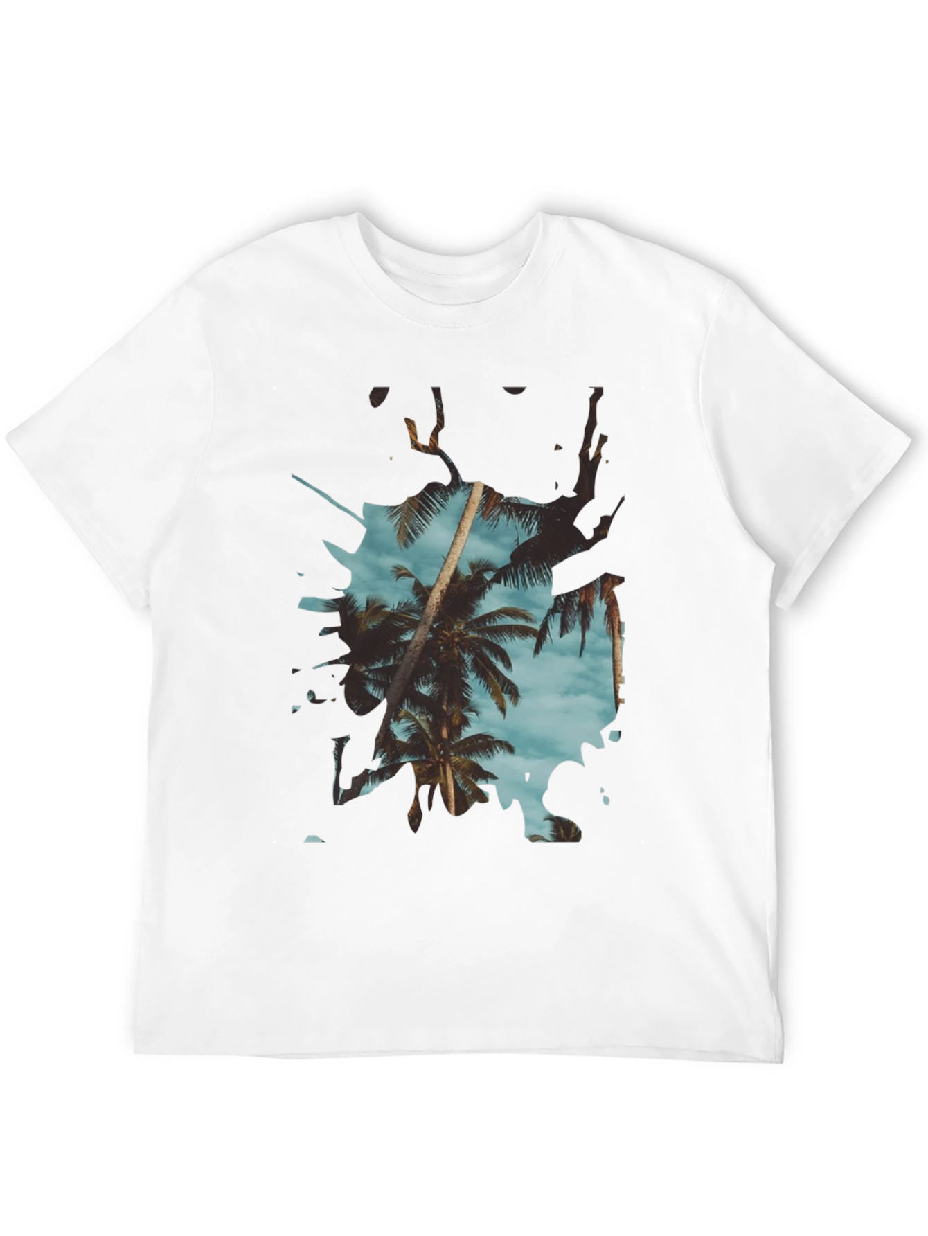 Tropical Palm Tree Graphic Tee - Summer Vibes