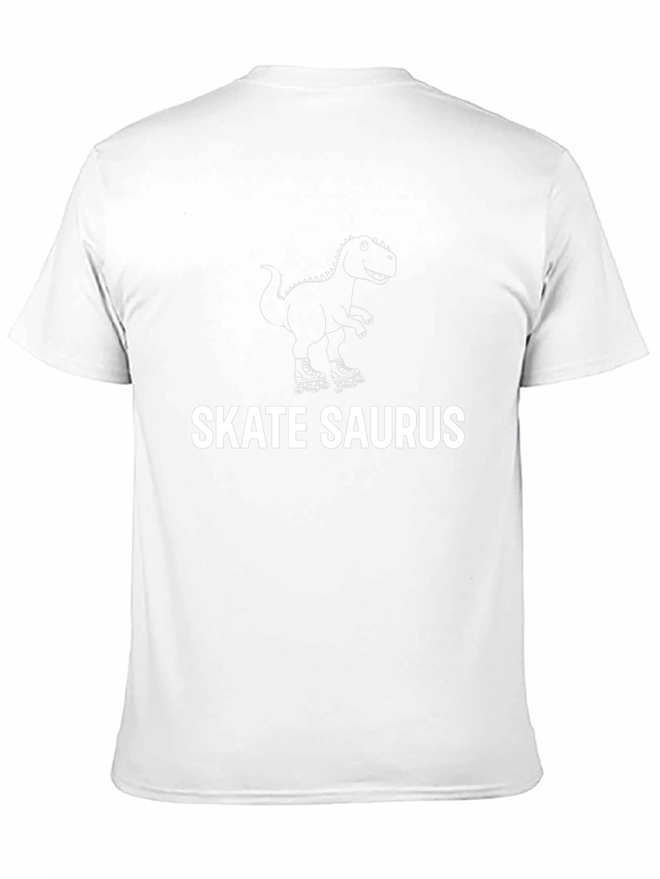 Skate Saurus Graphic Tee - Dinosaur Roller Skating T-Shirt
