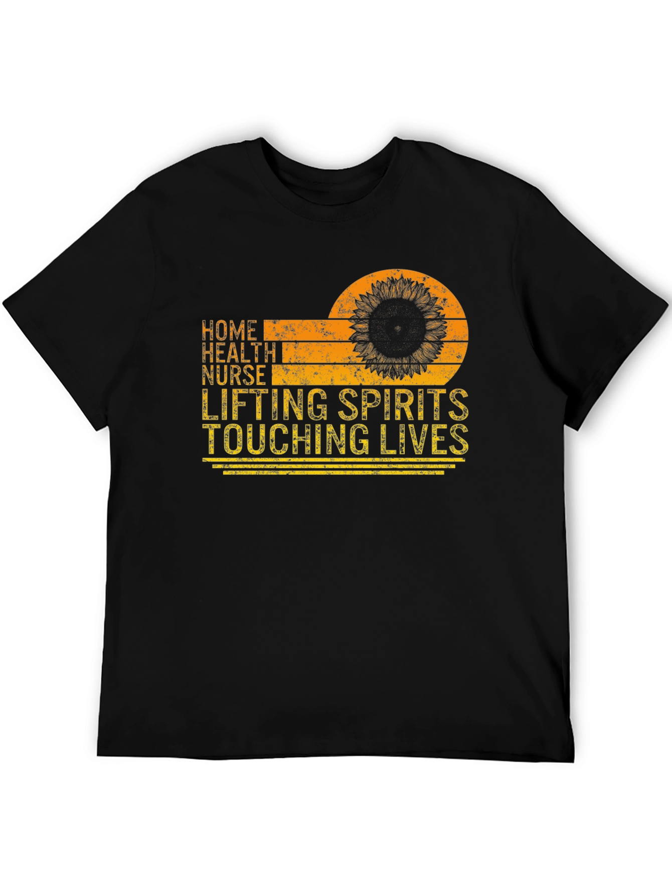 Home Health Nurse Sunflower Graphic T-Shirt