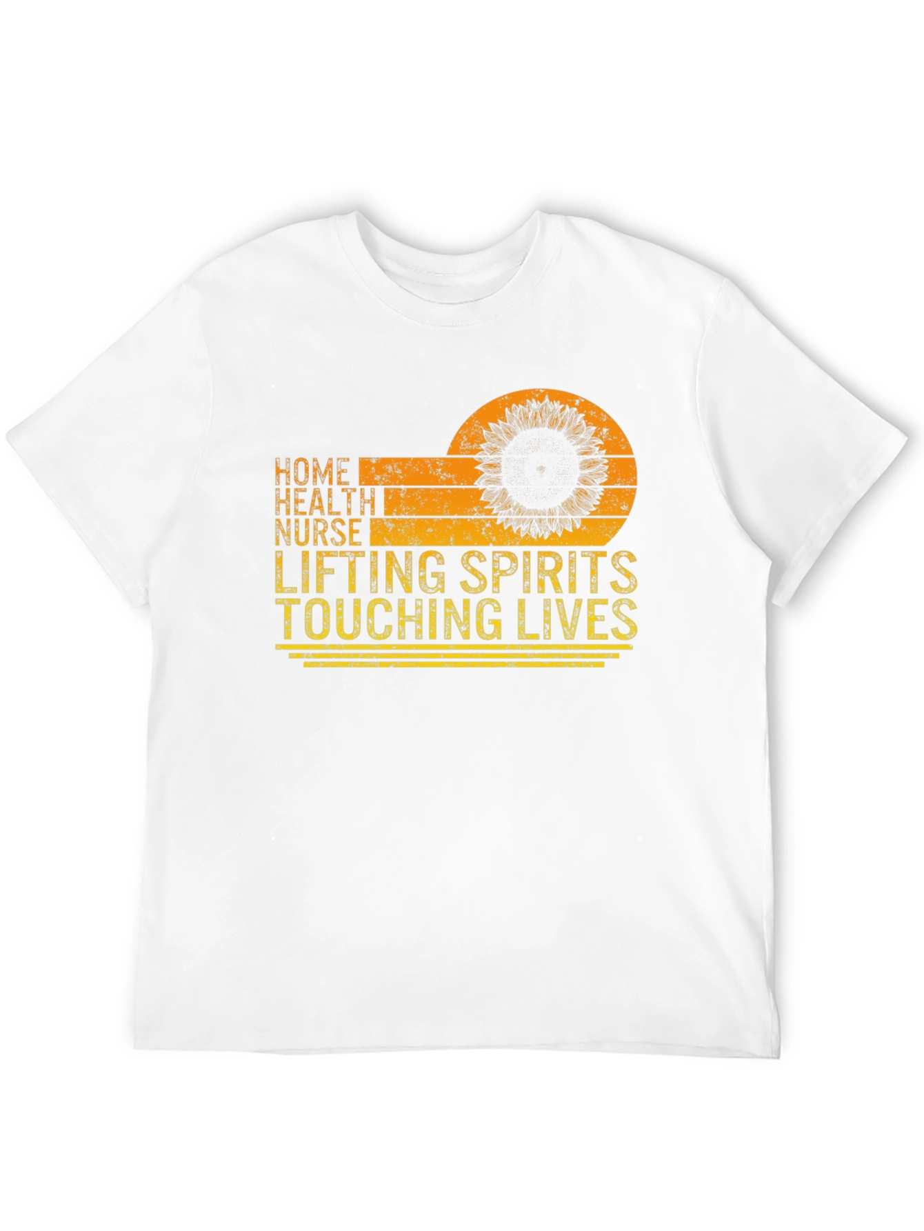 Home Health Nurse Sunflower Graphic T-Shirt