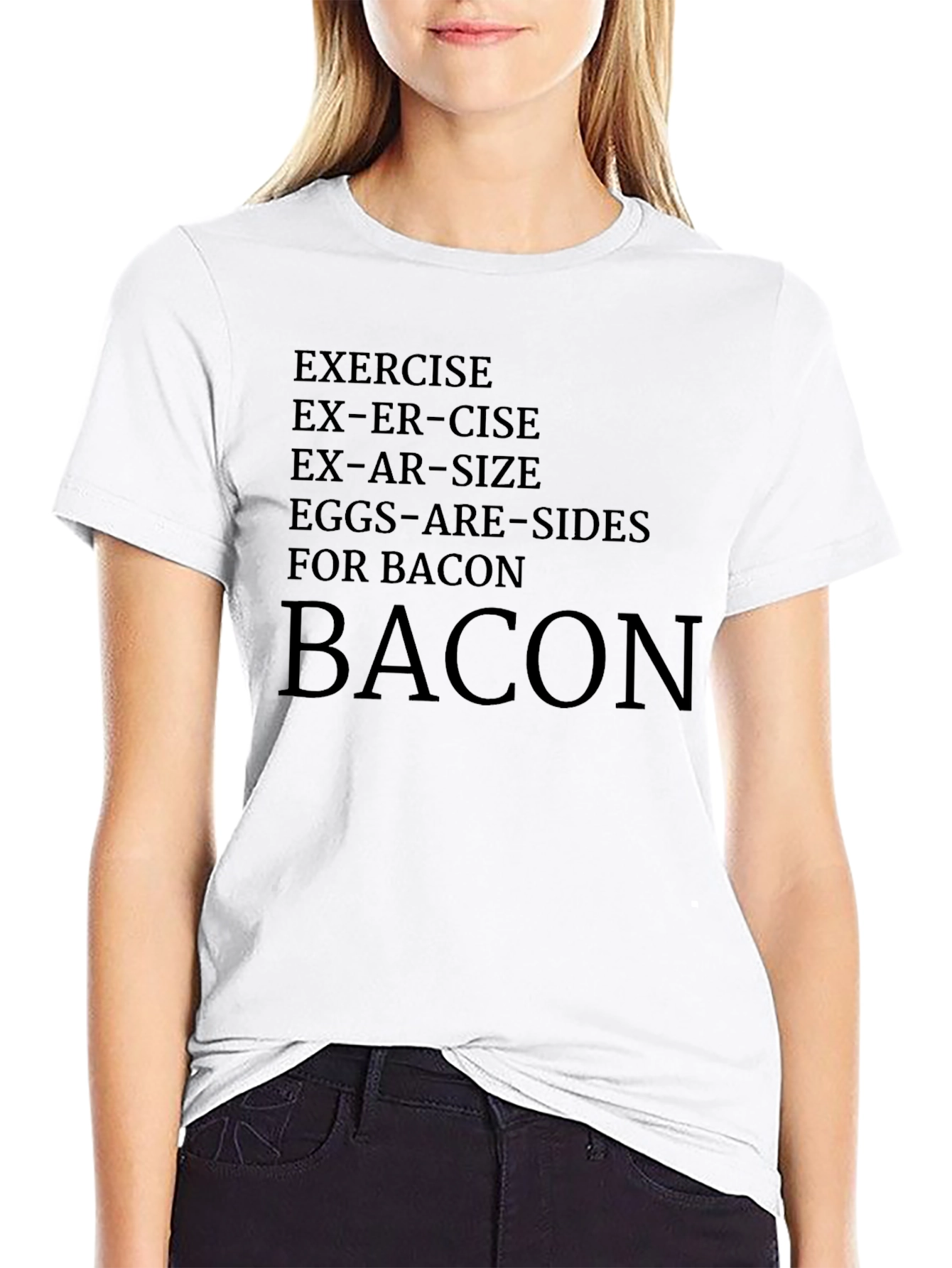 Exercise Bacon Funny T-Shirt