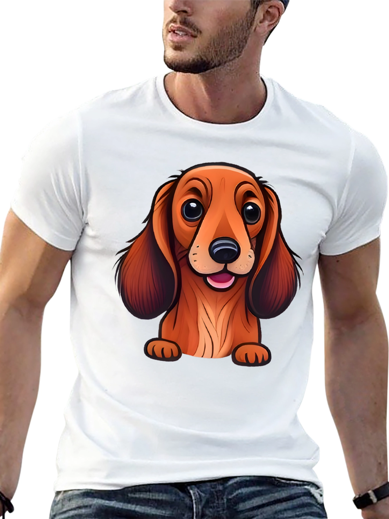 Cute Dachshund Cartoon T-Shirt