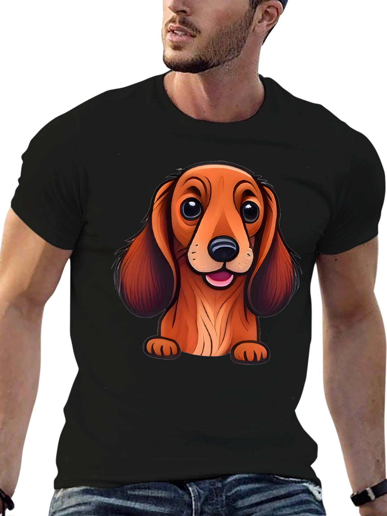 Cute Dachshund Cartoon T-Shirt