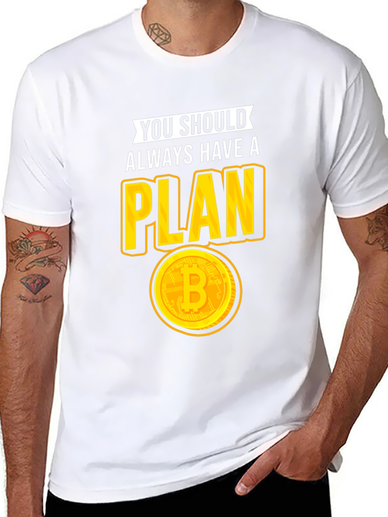 Bitcoin Plan Graphic Tee - Crypto Lovers T-Shirt