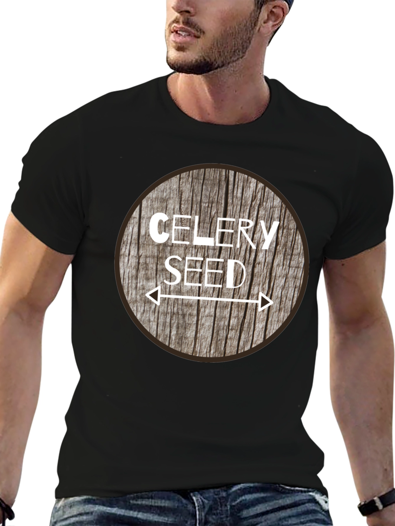 Celery Seed Graphic Tee - Unisex Black T-Shirt