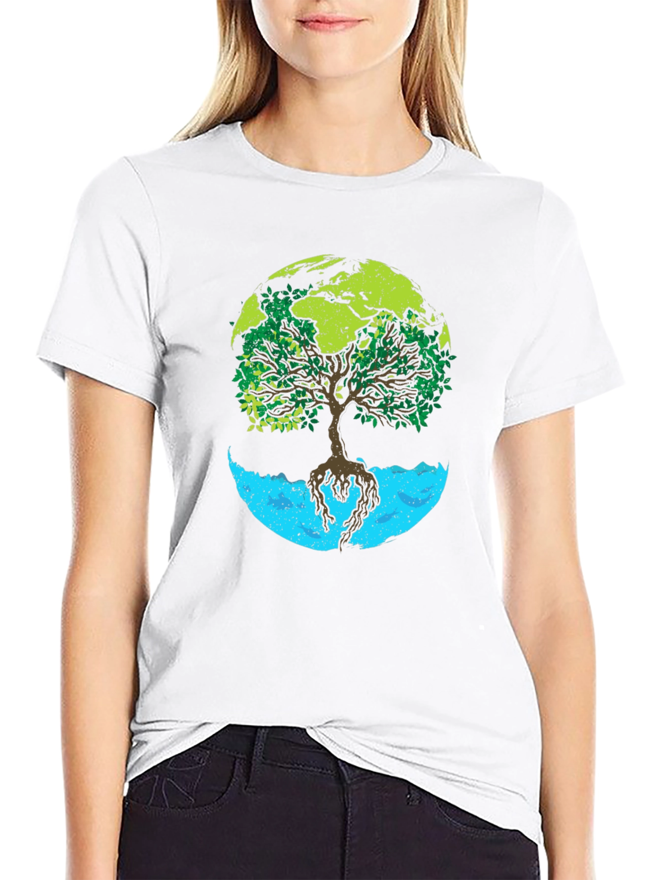 Earth Tree Graphic Tee - Nature Lovers T-Shirt