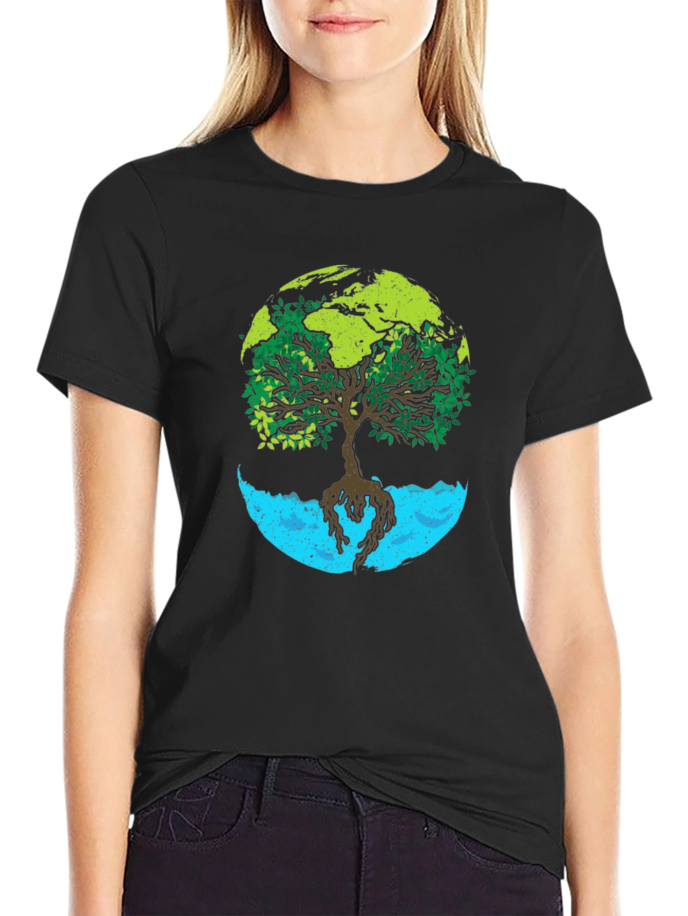 Earth Tree Graphic Tee - Nature Lovers T-Shirt