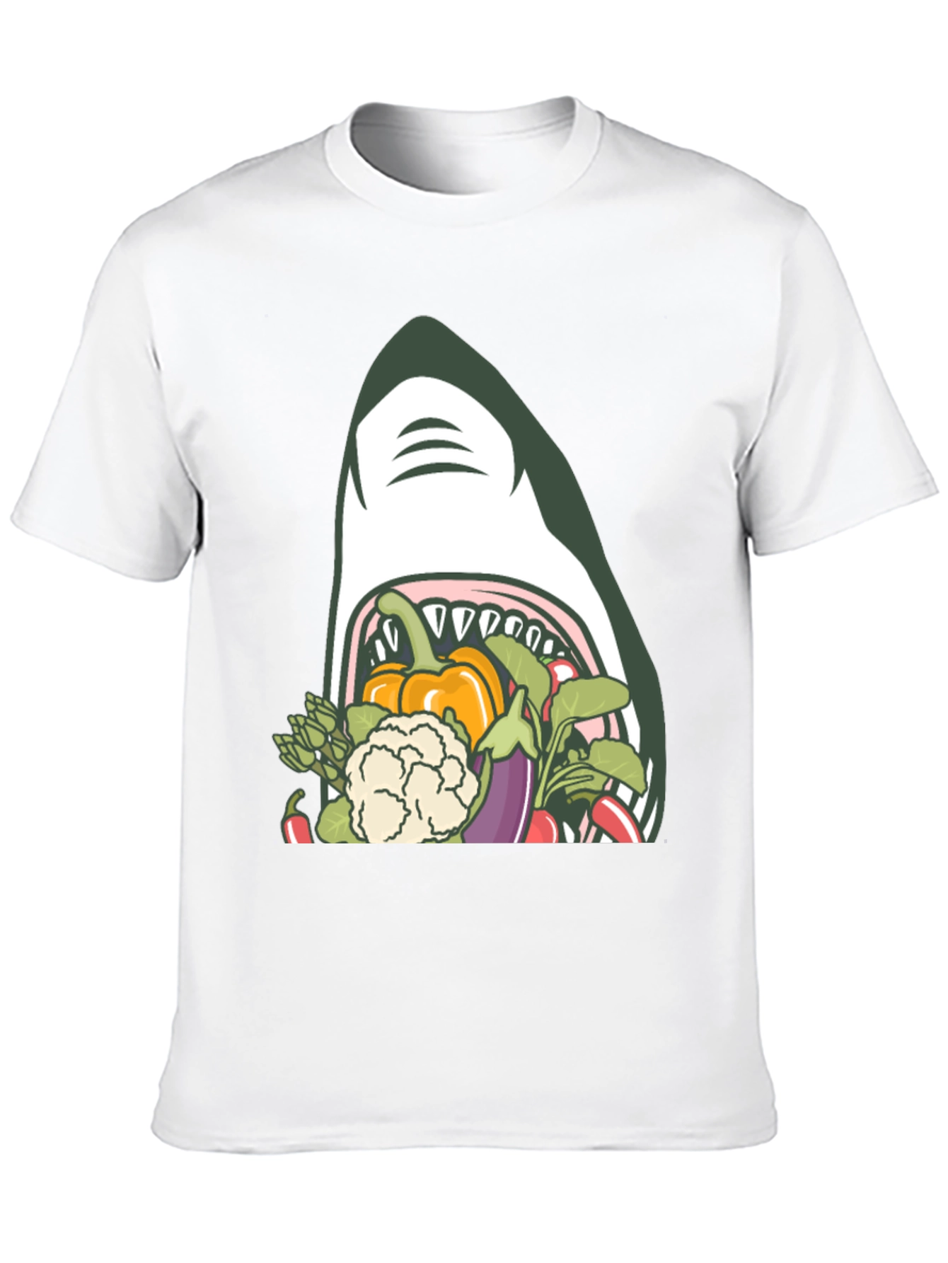Shark Eating Veggies T-Shirt