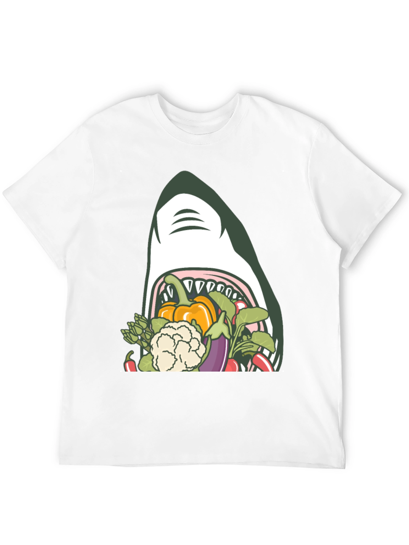 Shark Eating Veggies T-Shirt