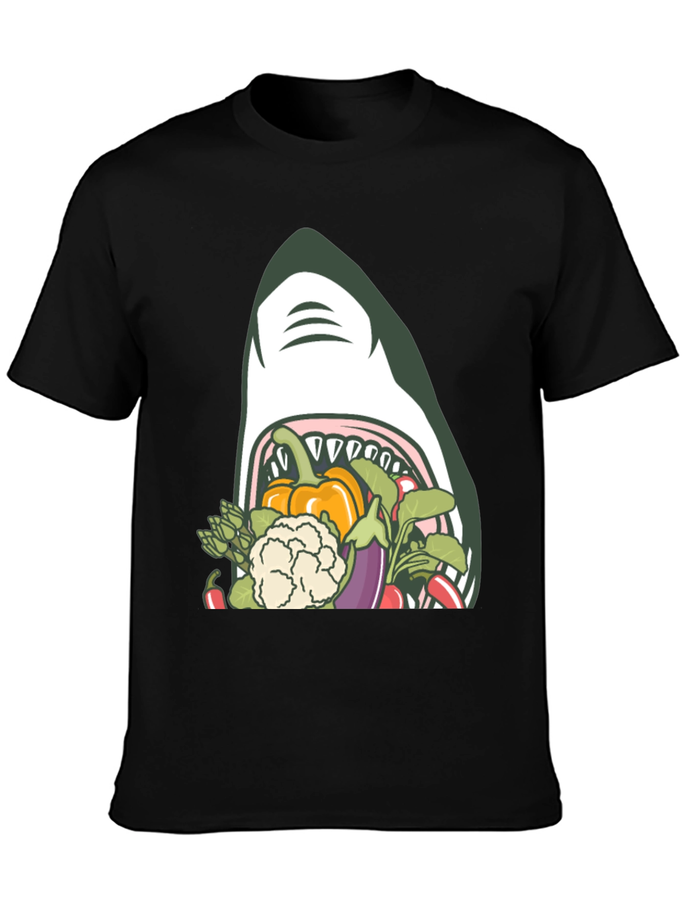 Shark Eating Veggies T-Shirt