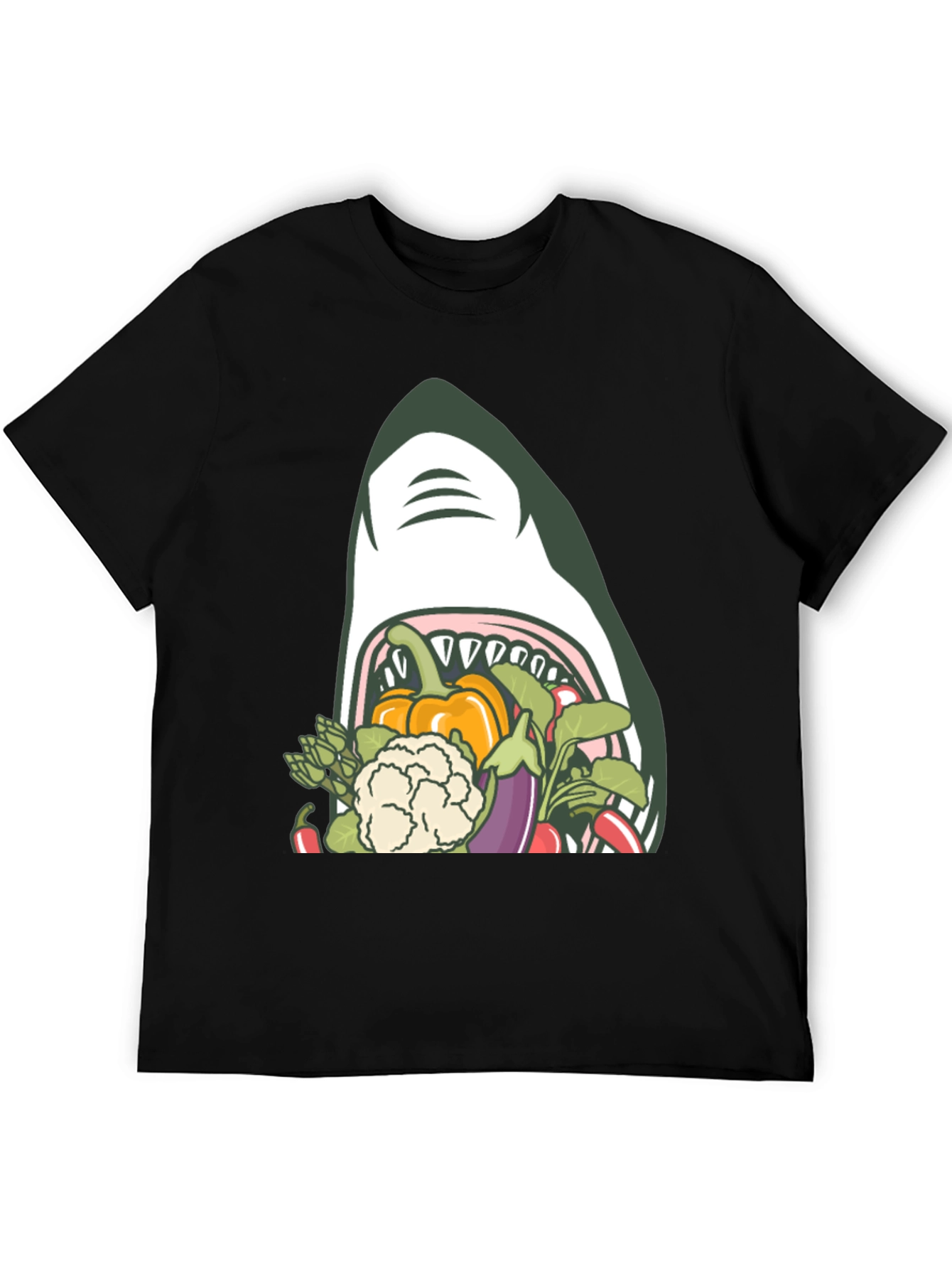 Shark Eating Veggies T-Shirt