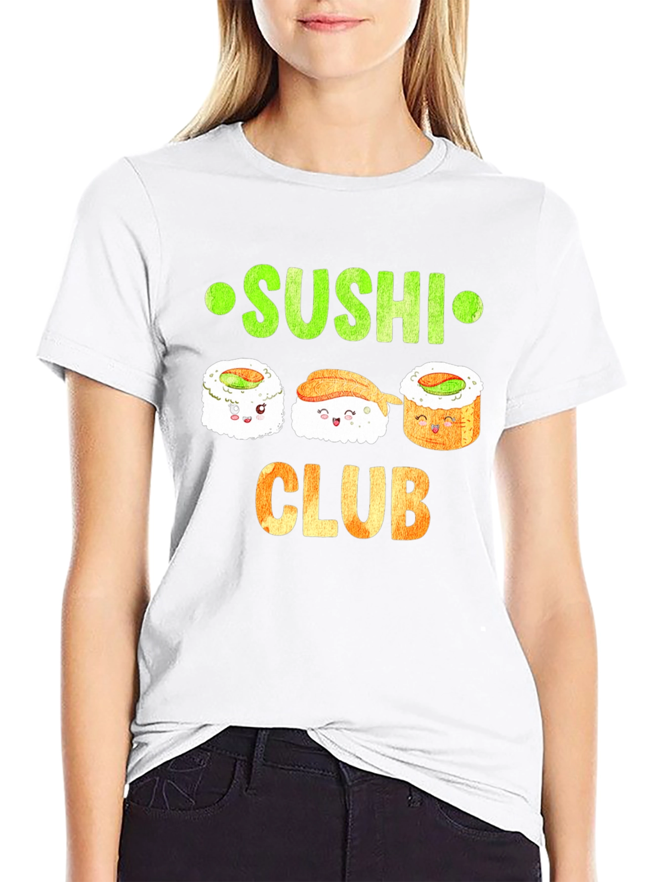 Sushi Club Graphic T-Shirt - Cute Sushi Lover Tee