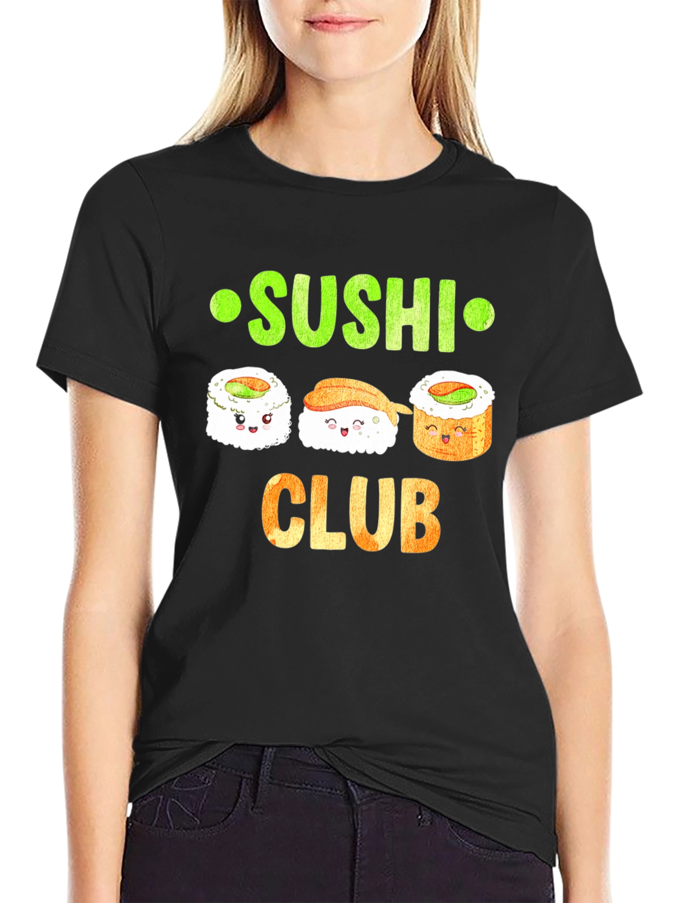 Sushi Club Graphic T-Shirt - Cute Sushi Lover Tee