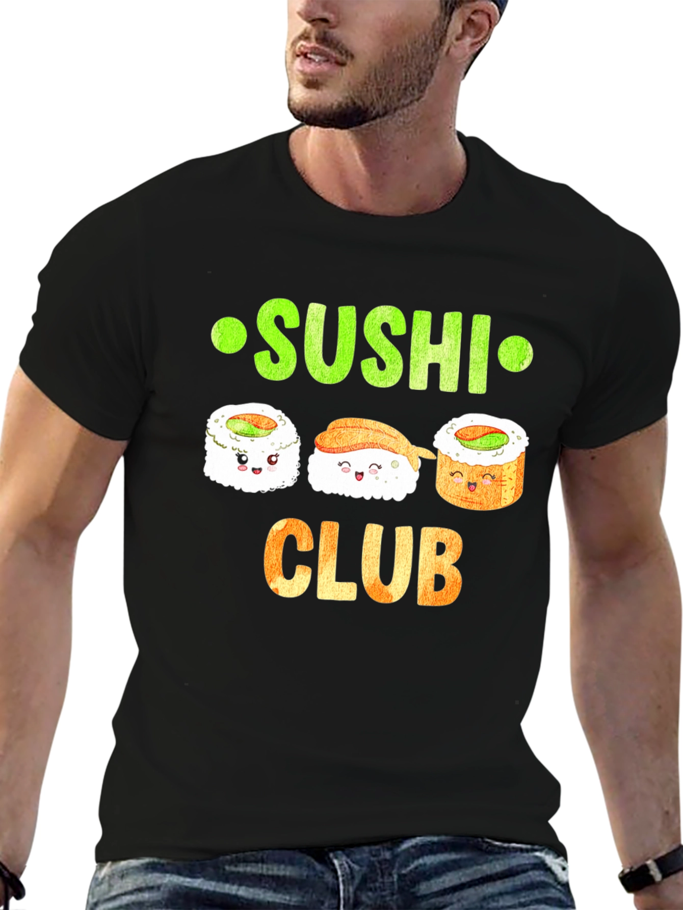 Sushi Club Graphic T-Shirt - Cute Sushi Lover Tee