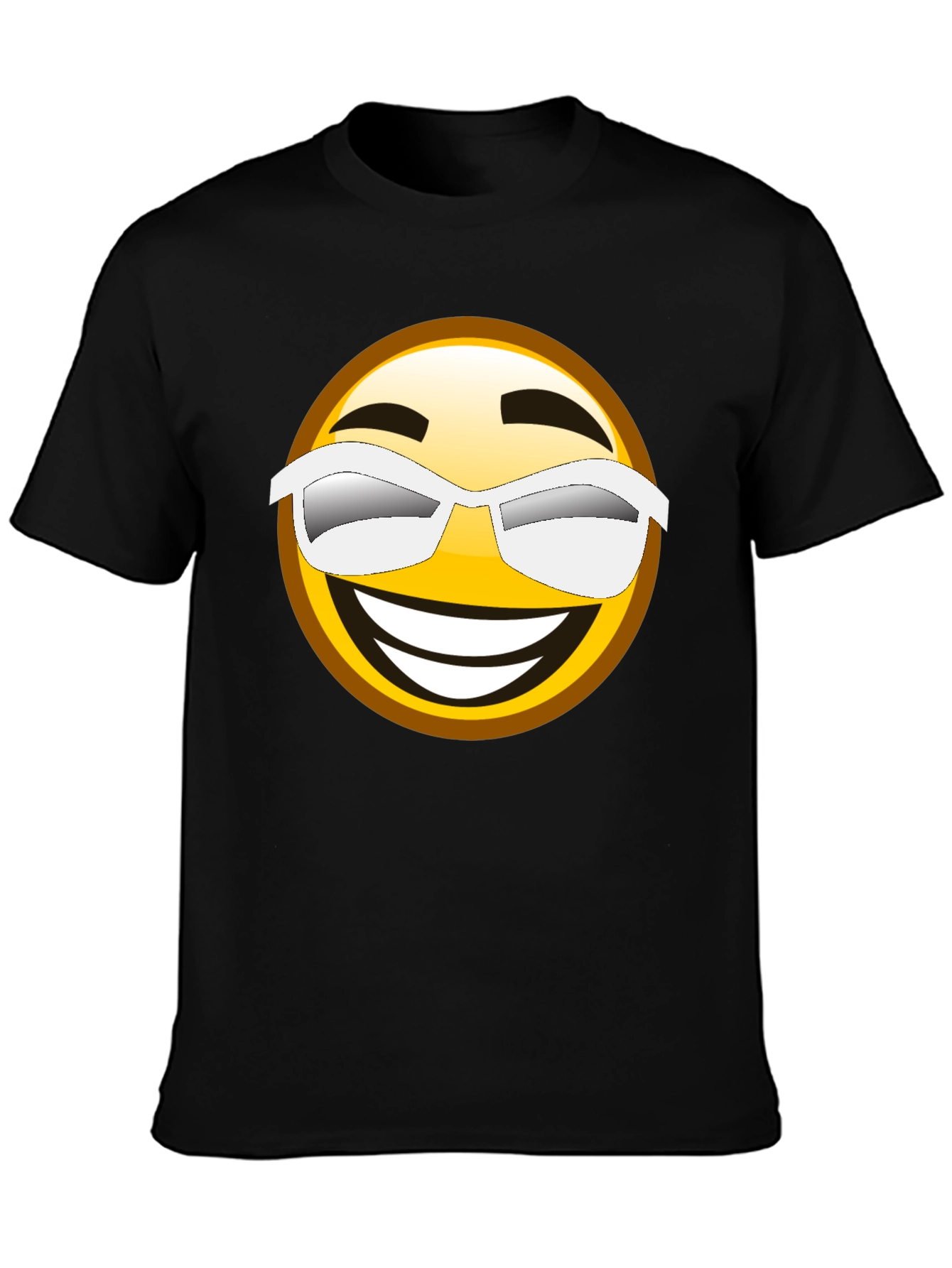 Cool Emoji Graphic Black T-Shirt