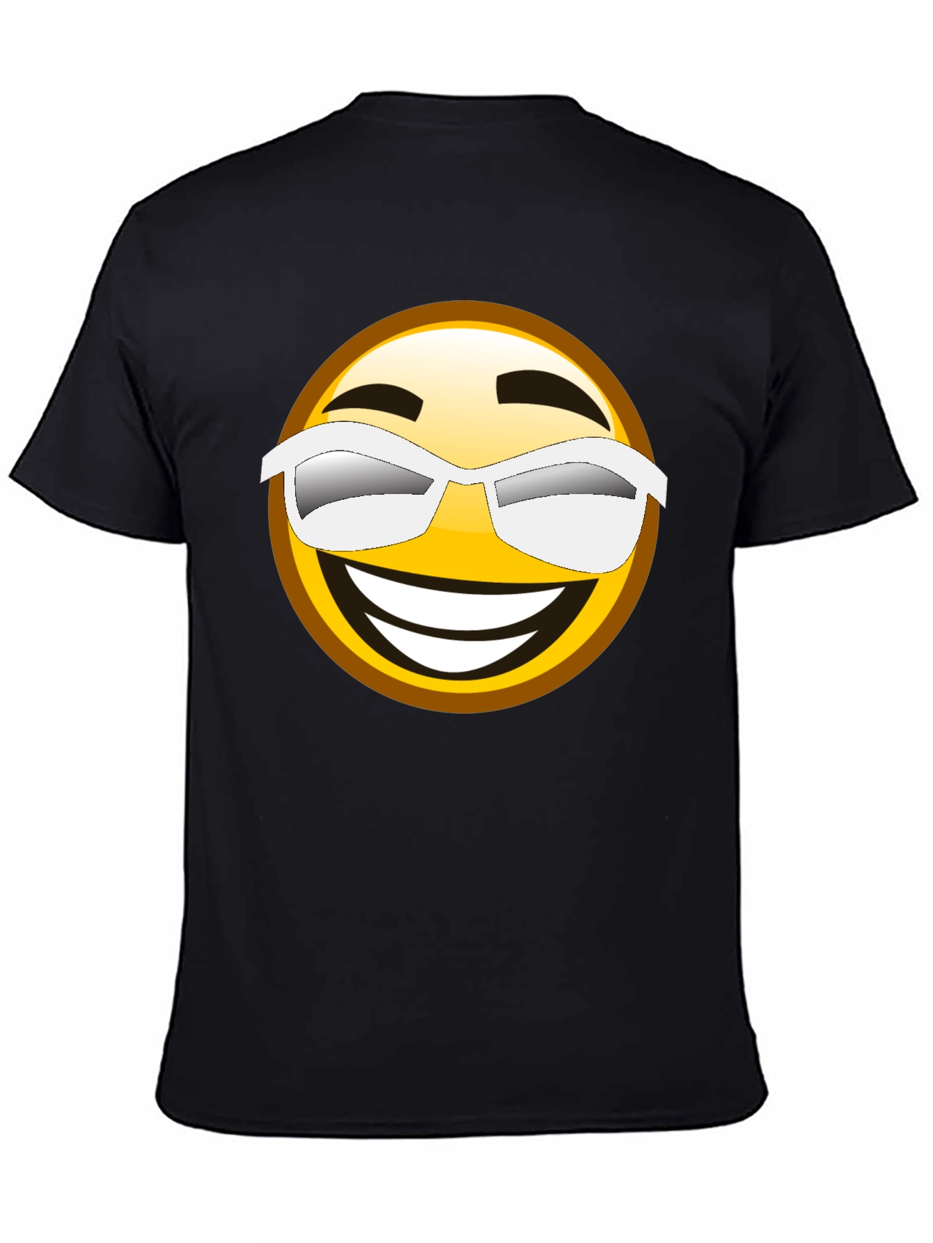 Cool Emoji Graphic Black T-Shirt