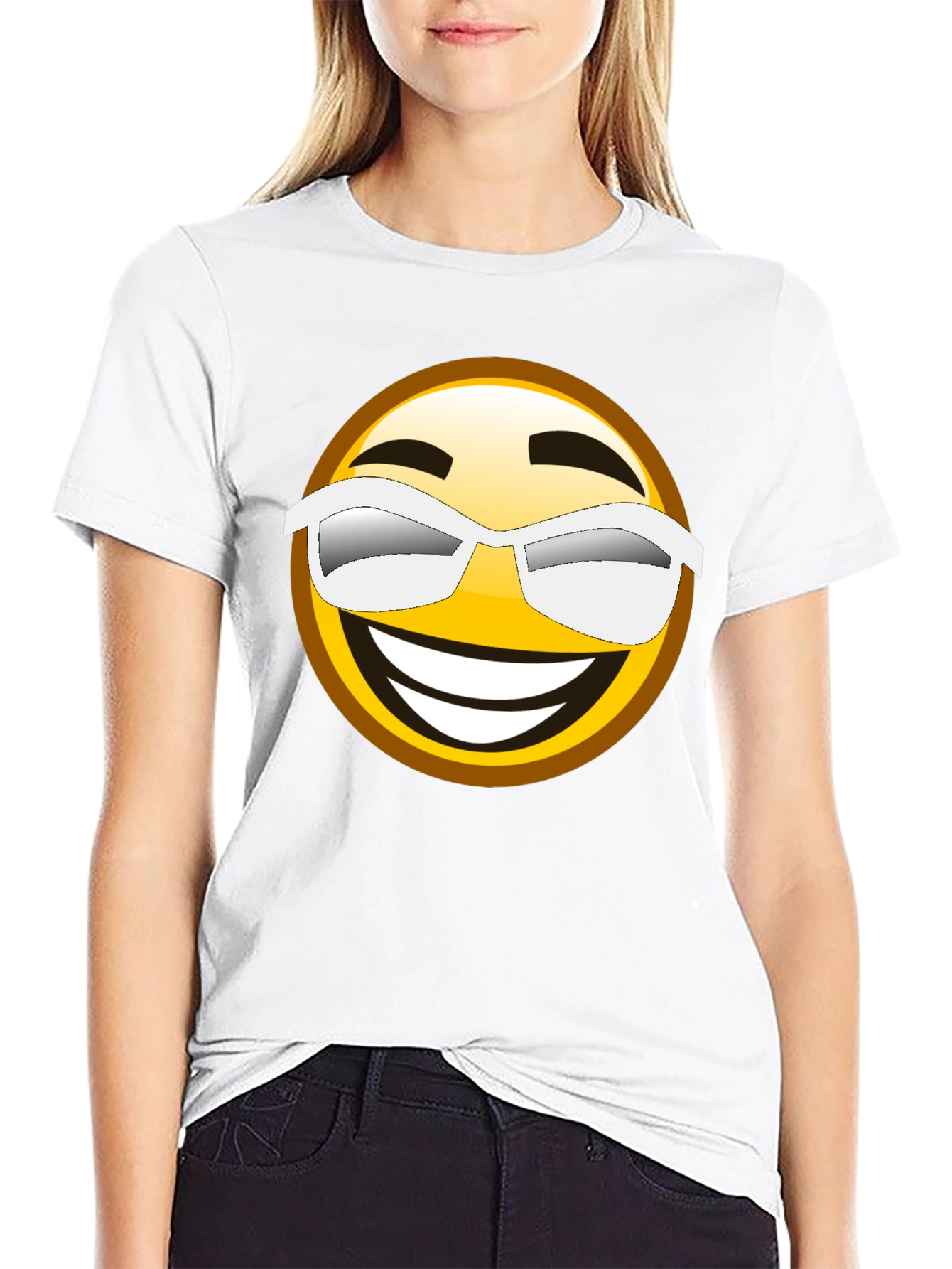 Cool Emoji Graphic Black T-Shirt