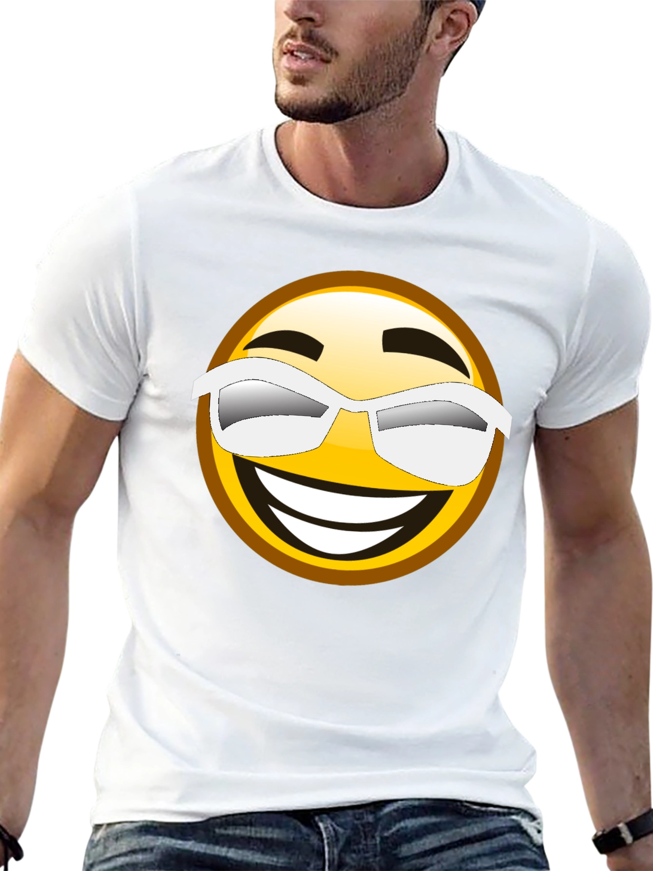 Cool Emoji Graphic Black T-Shirt