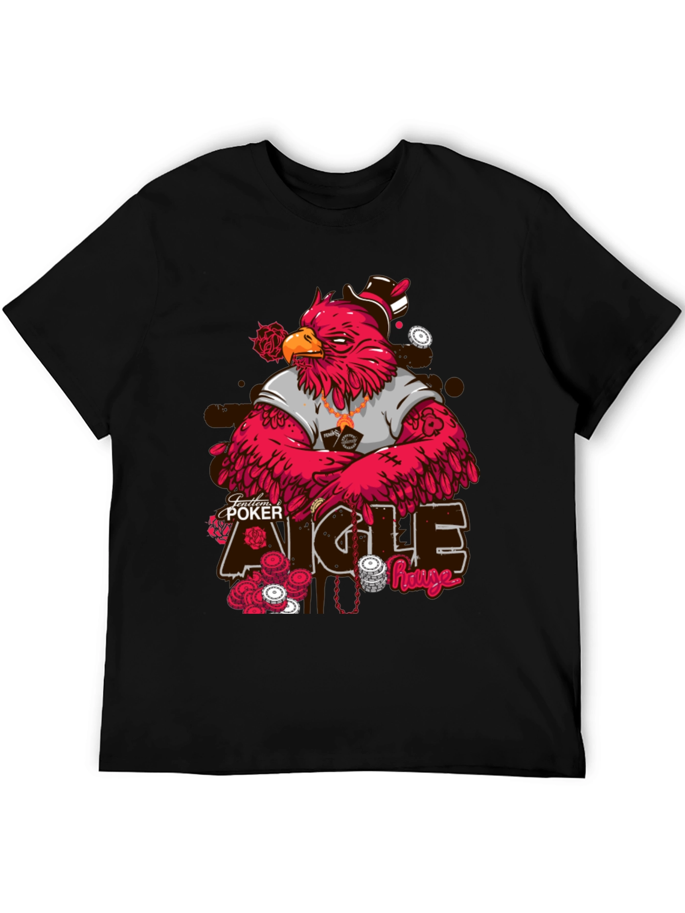 Poker Eagle Graphic T-Shirt