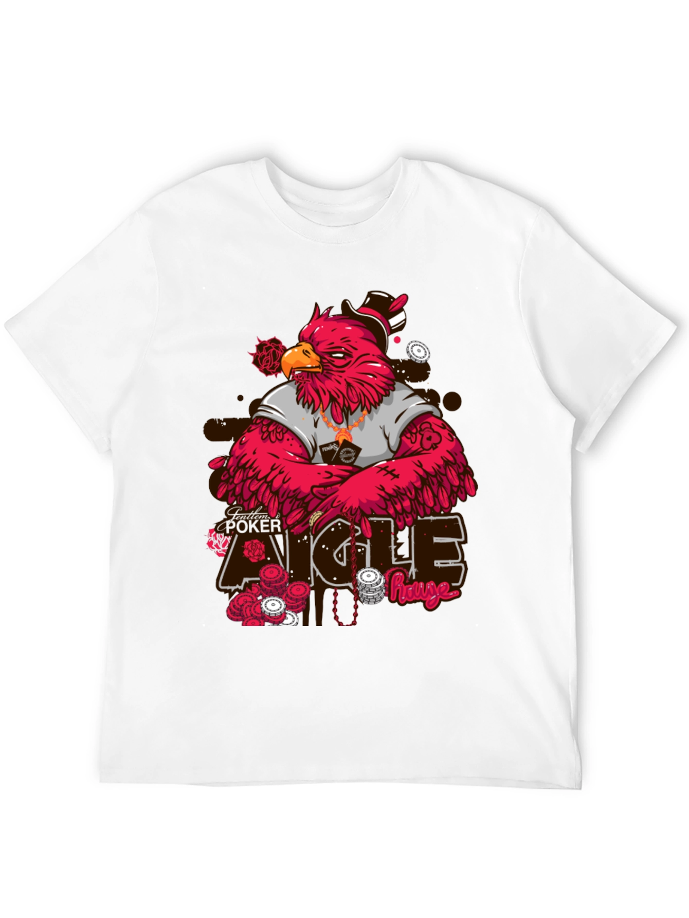Poker Eagle Graphic T-Shirt