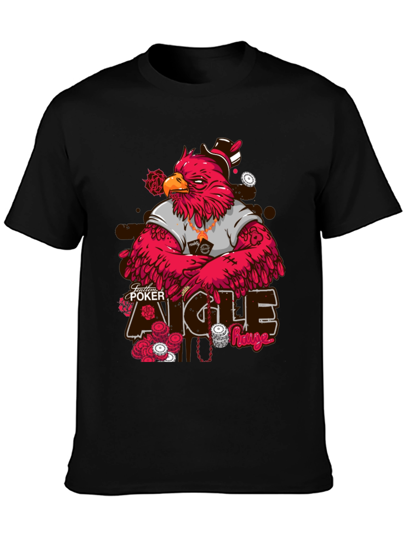 Poker Eagle Graphic T-Shirt