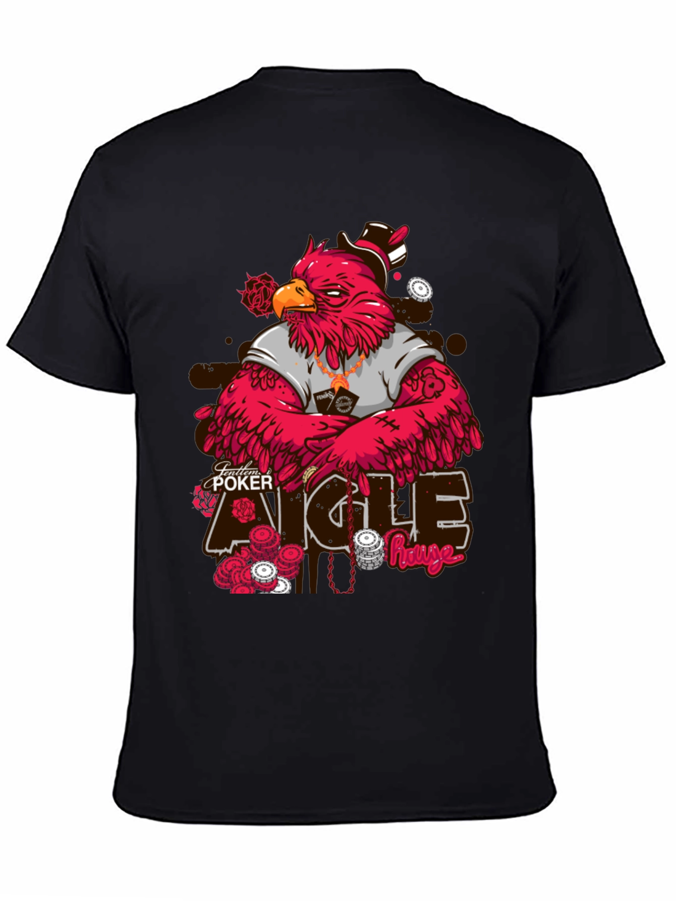 Poker Eagle Graphic T-Shirt